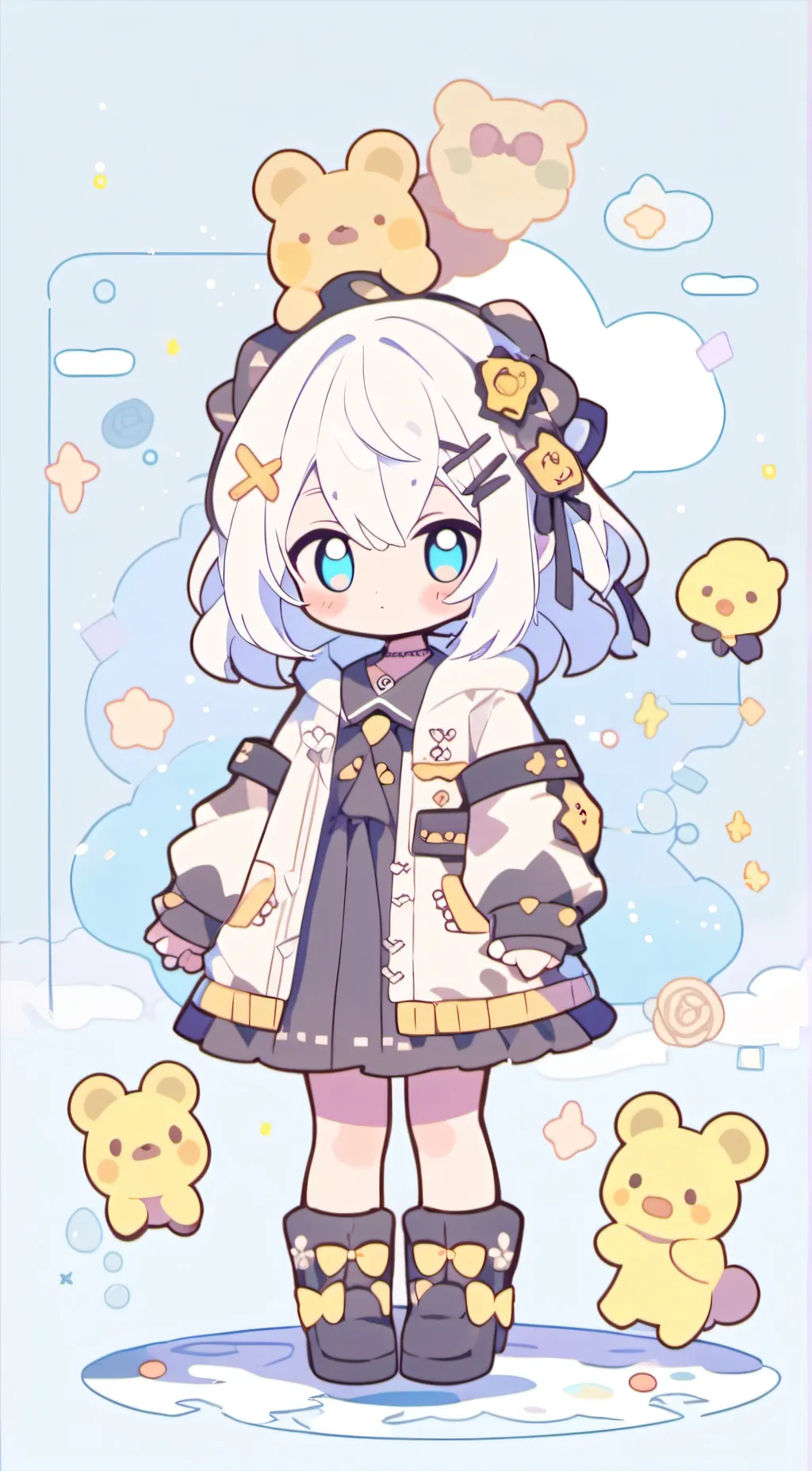 ai character: Galaxy  background