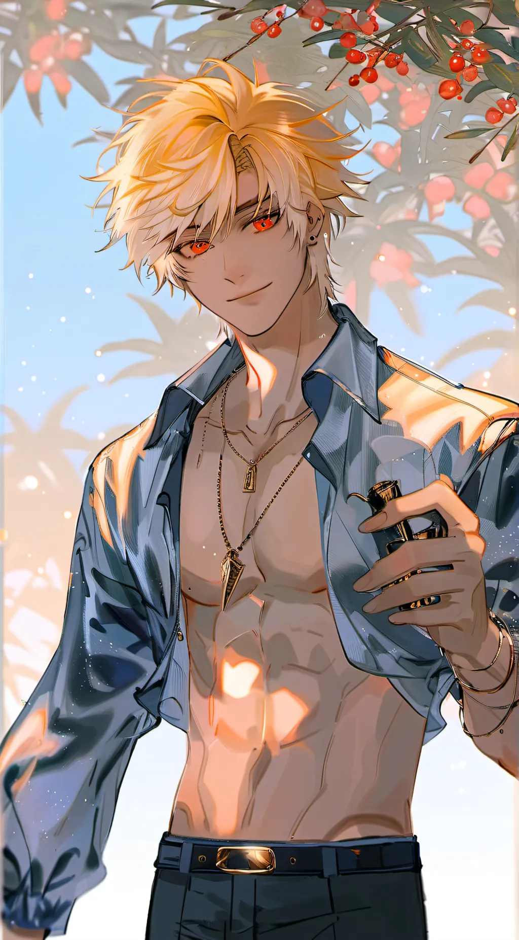 ai character: Bakugo kasuki  background