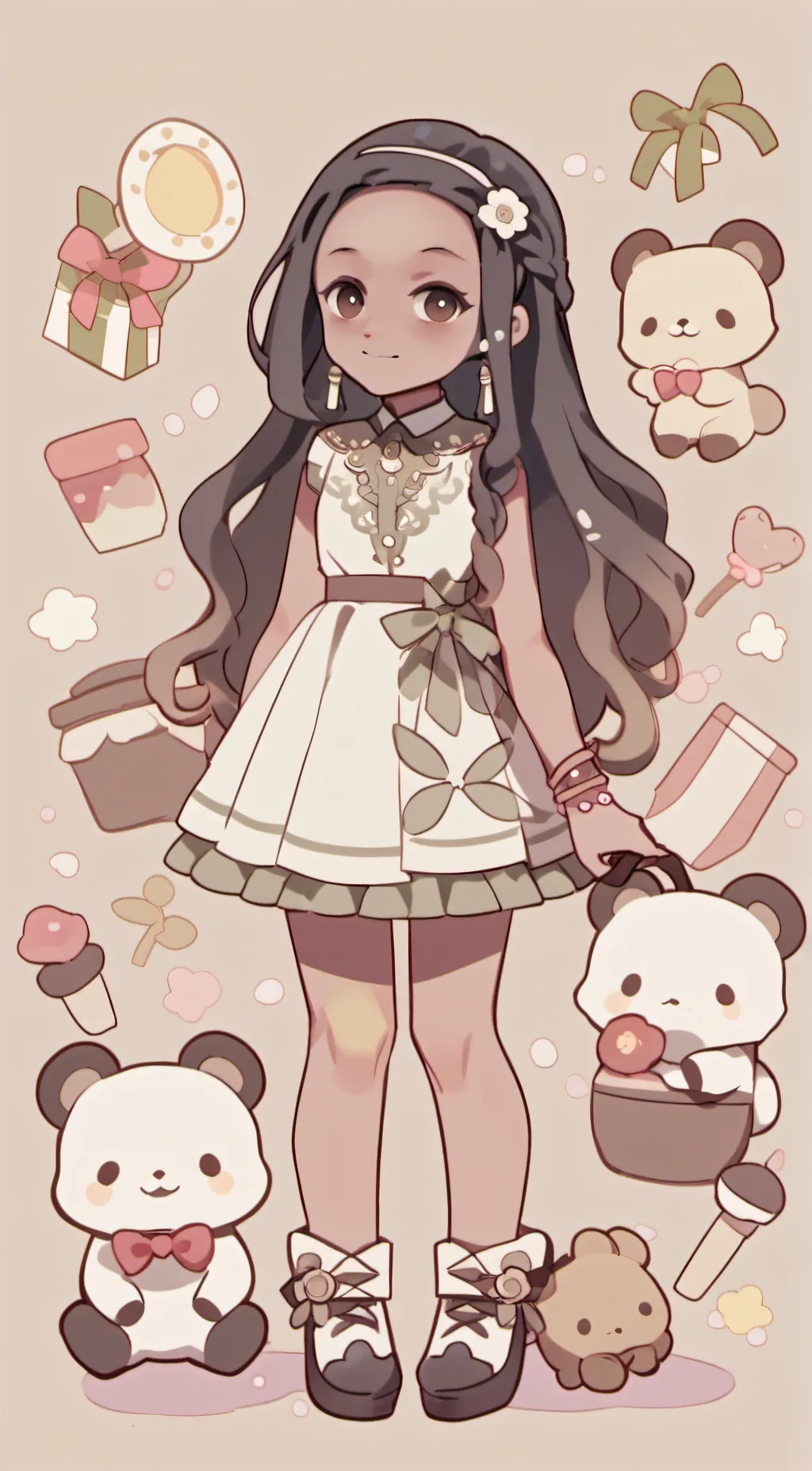 ai character: Chocolate background