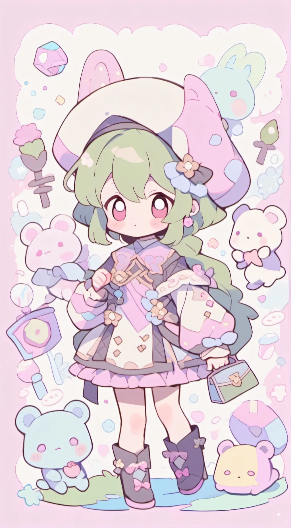 ai character: 𝙲𝚄𝚃𝙴 𝙶𝙸𝚁𝙻 >:𝟹 background