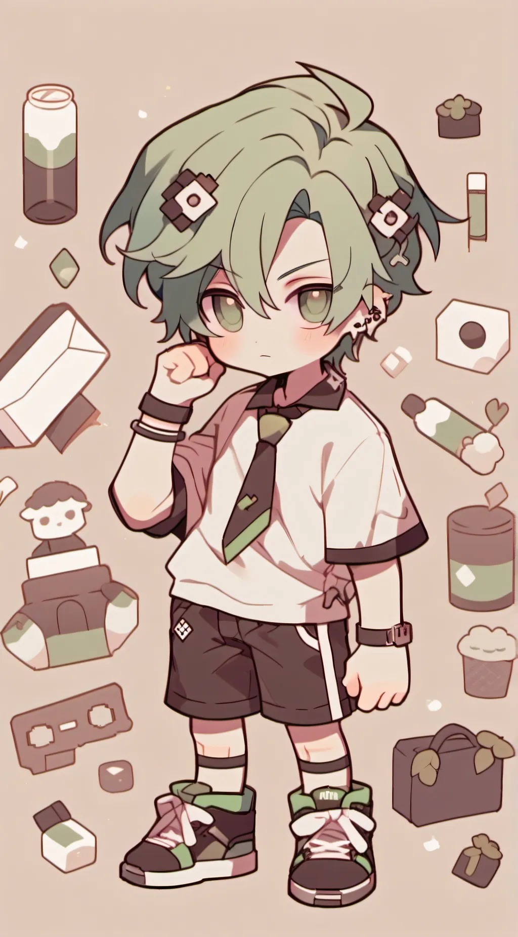 ai character: mic background