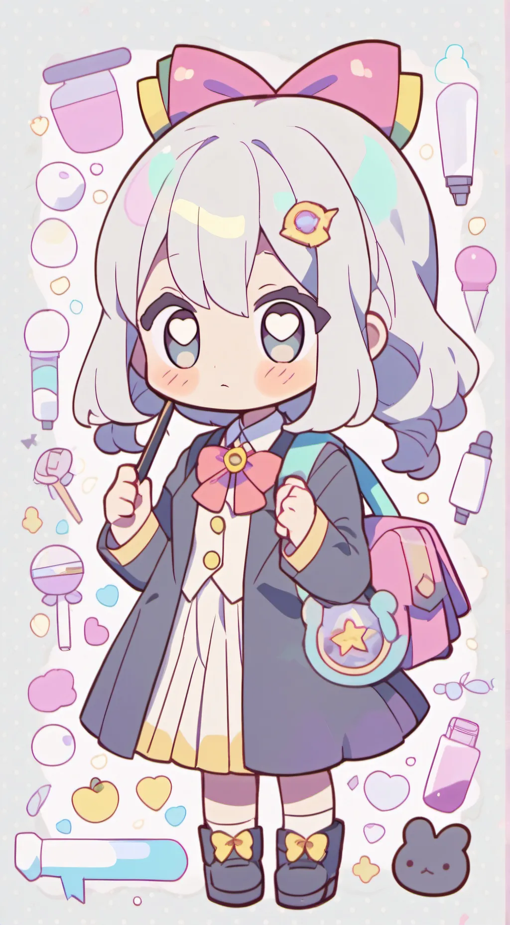 ai character: miss delight  background