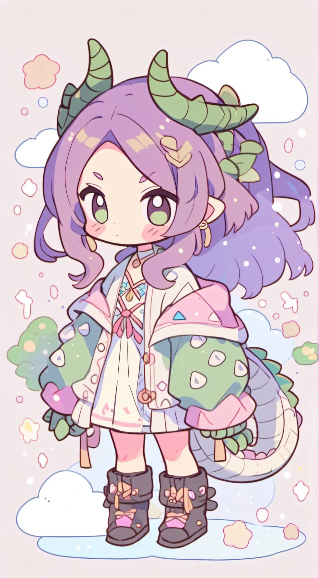 ai character: Lulu violet  background