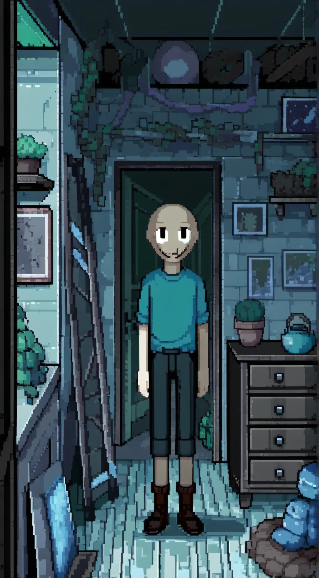 ai character: Baldi background