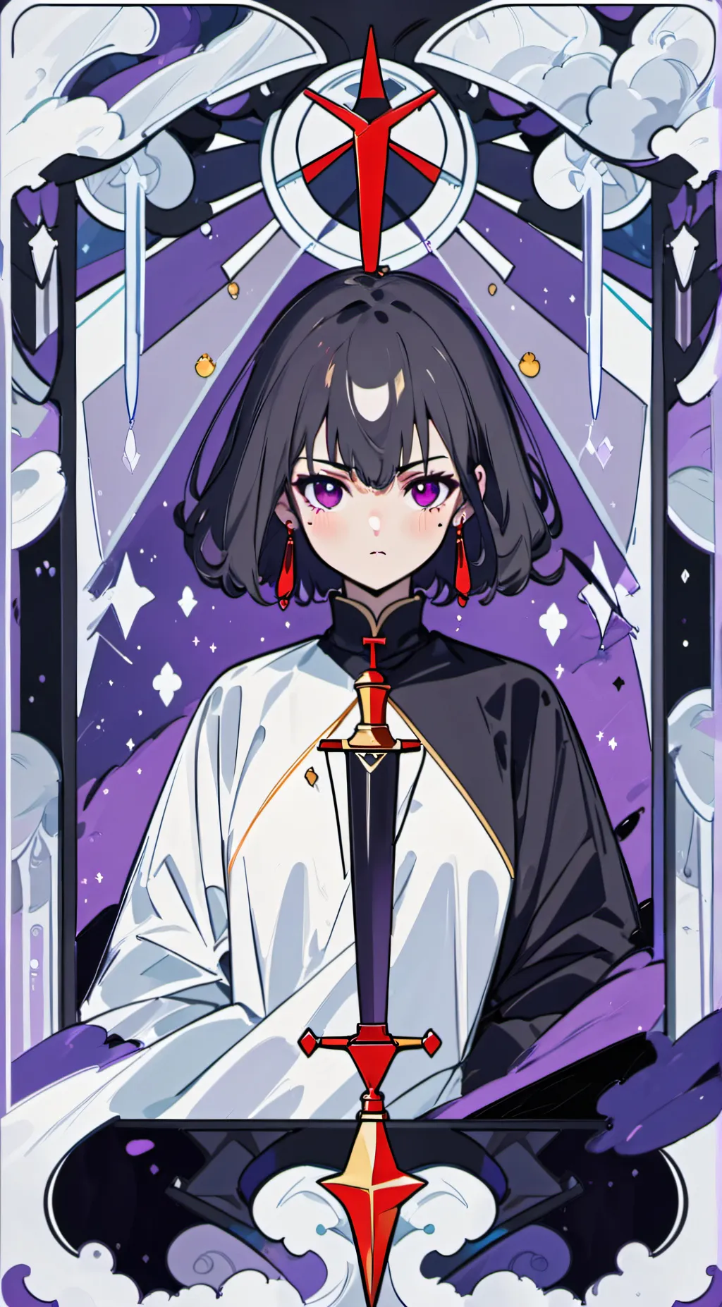 ai character: violet  background