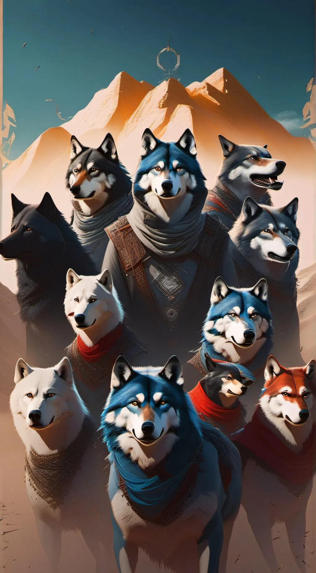 ai character: Legend wolves  background