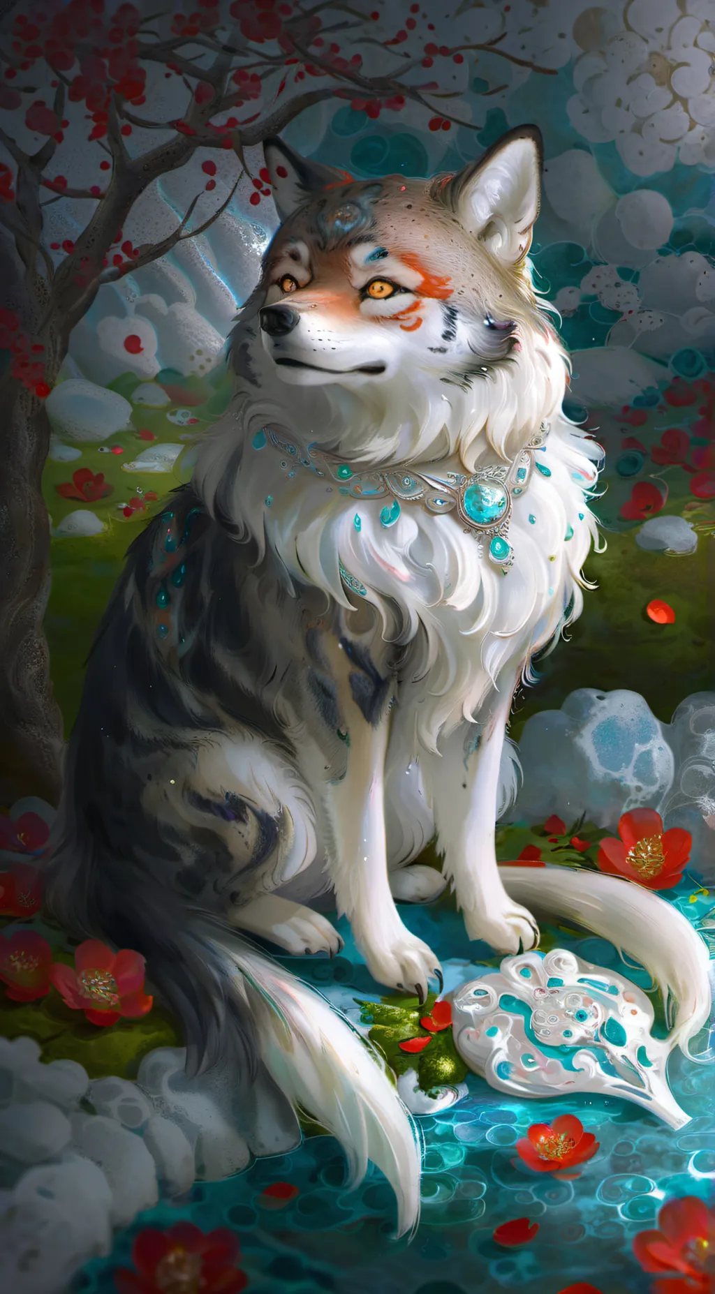 ai character:  fox background