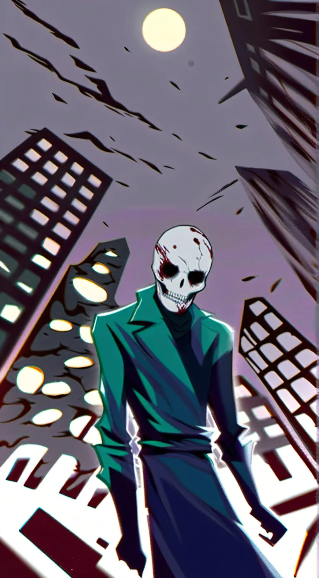 ai character: horror sans background