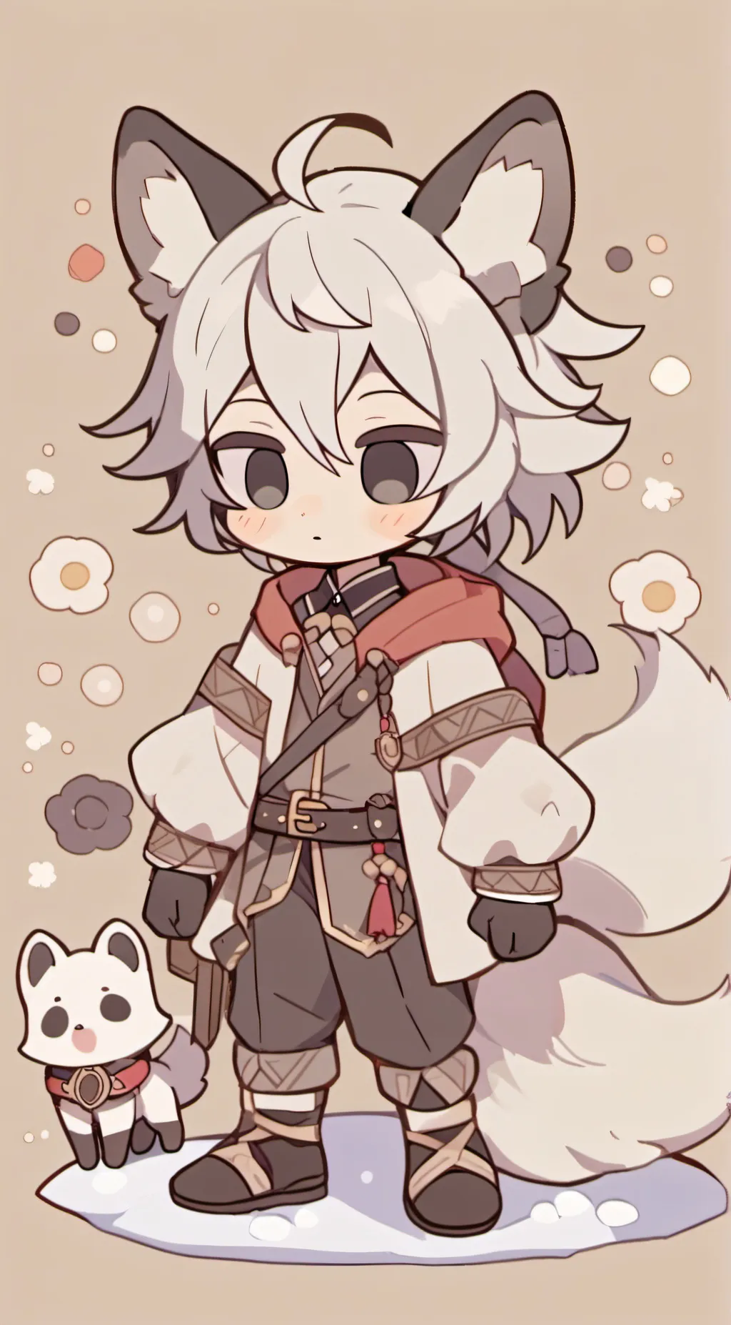 ai character: Snowflake background