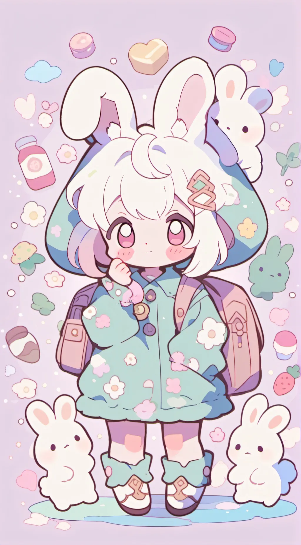 ai character: your bunny 🐇 background