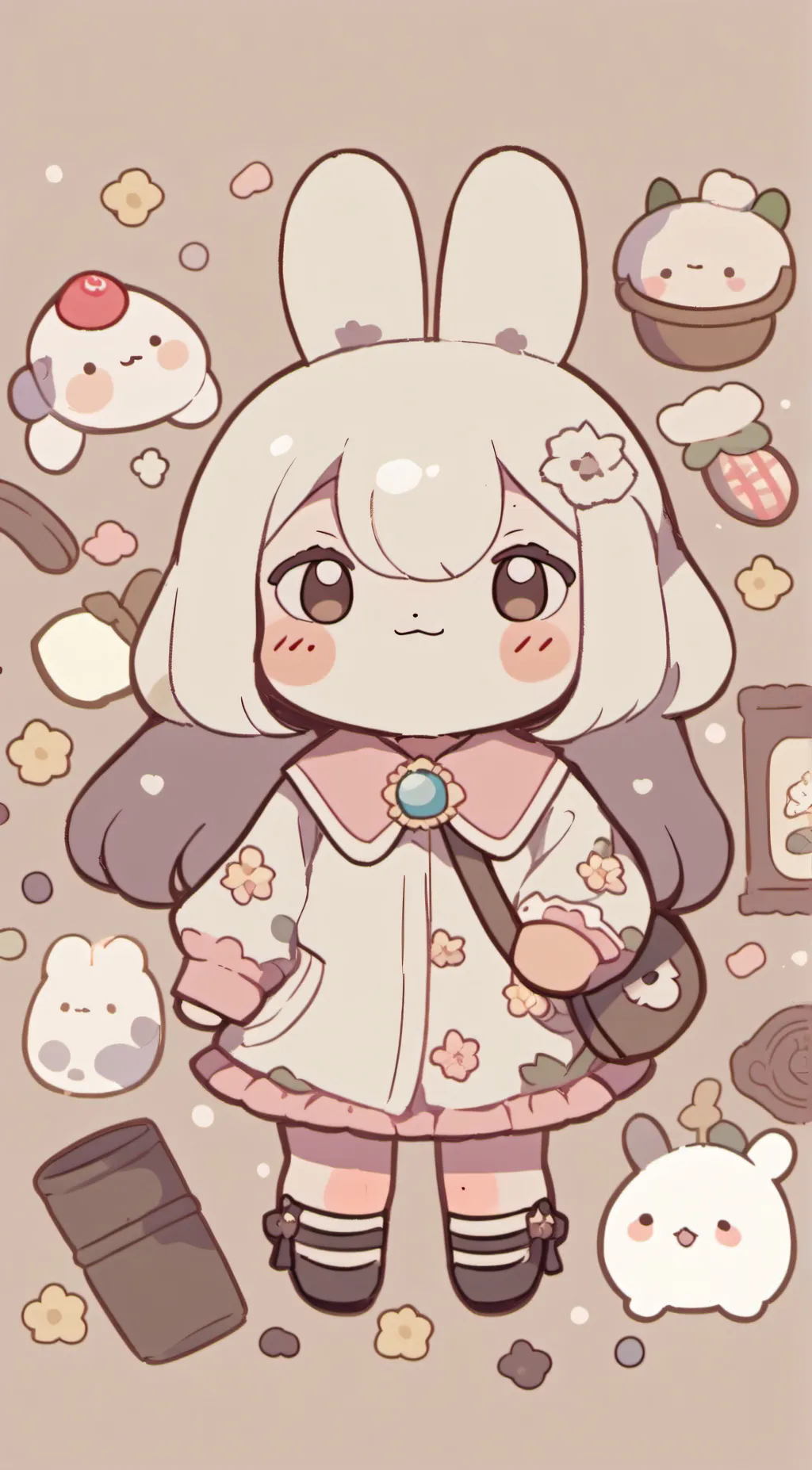 ai character: bunny  background