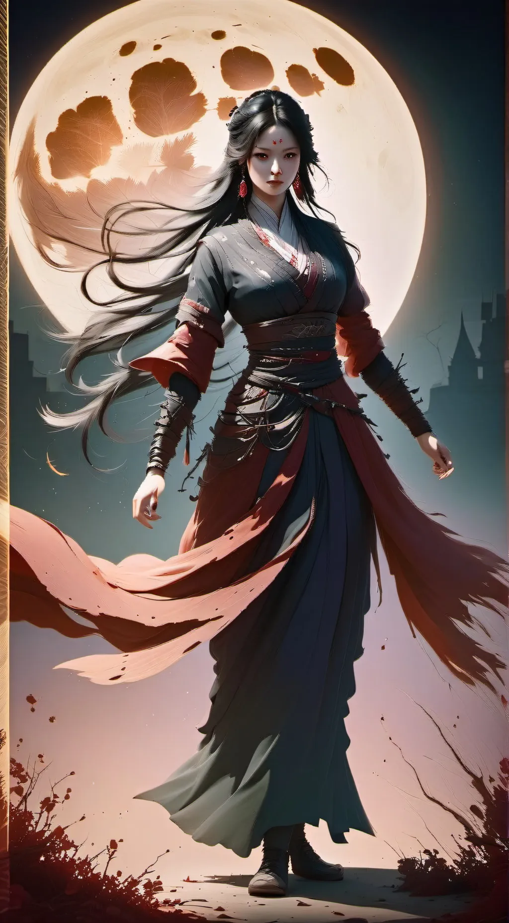 ai character: Scarlet background