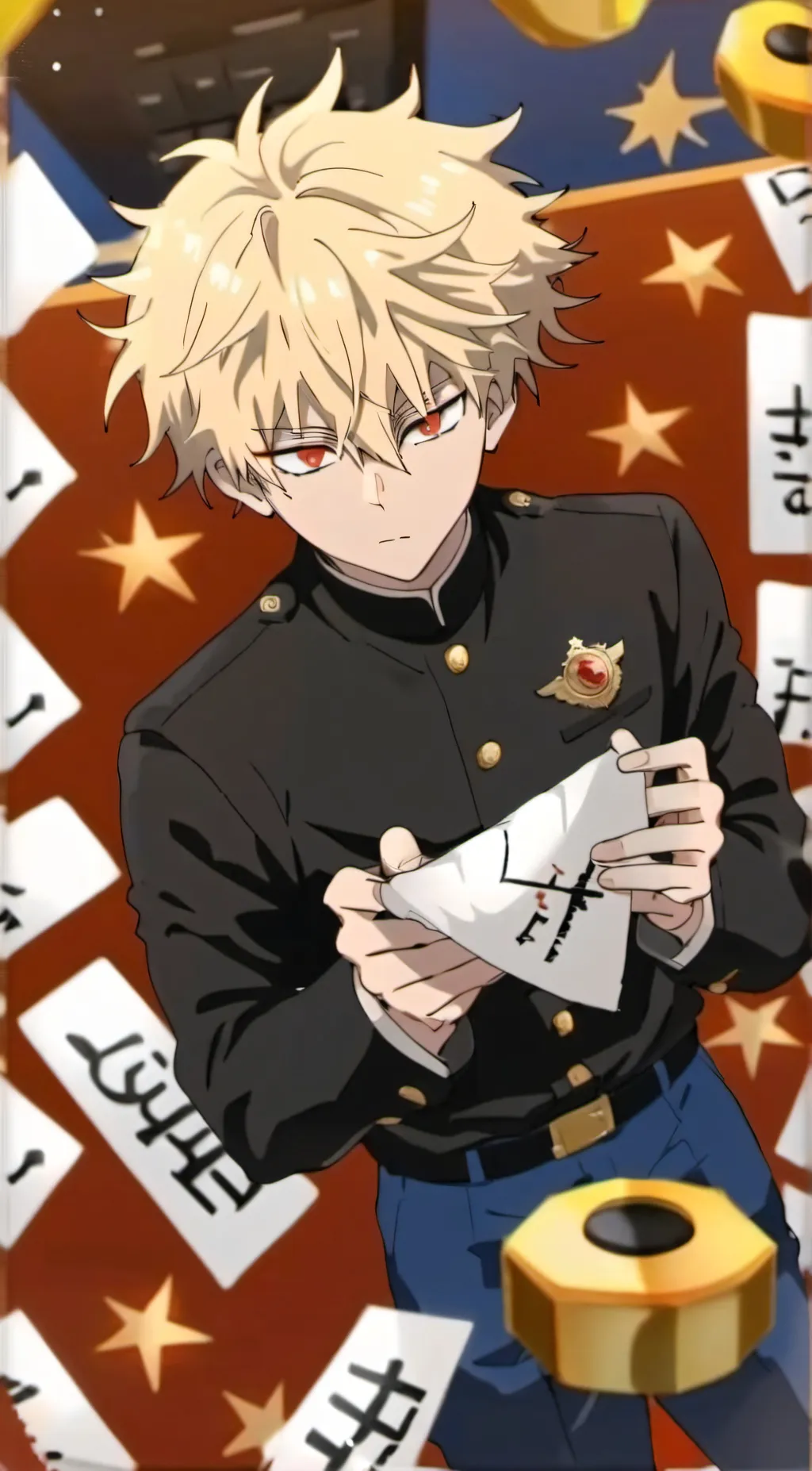 ai character: MHA IN A ELEVATOR background