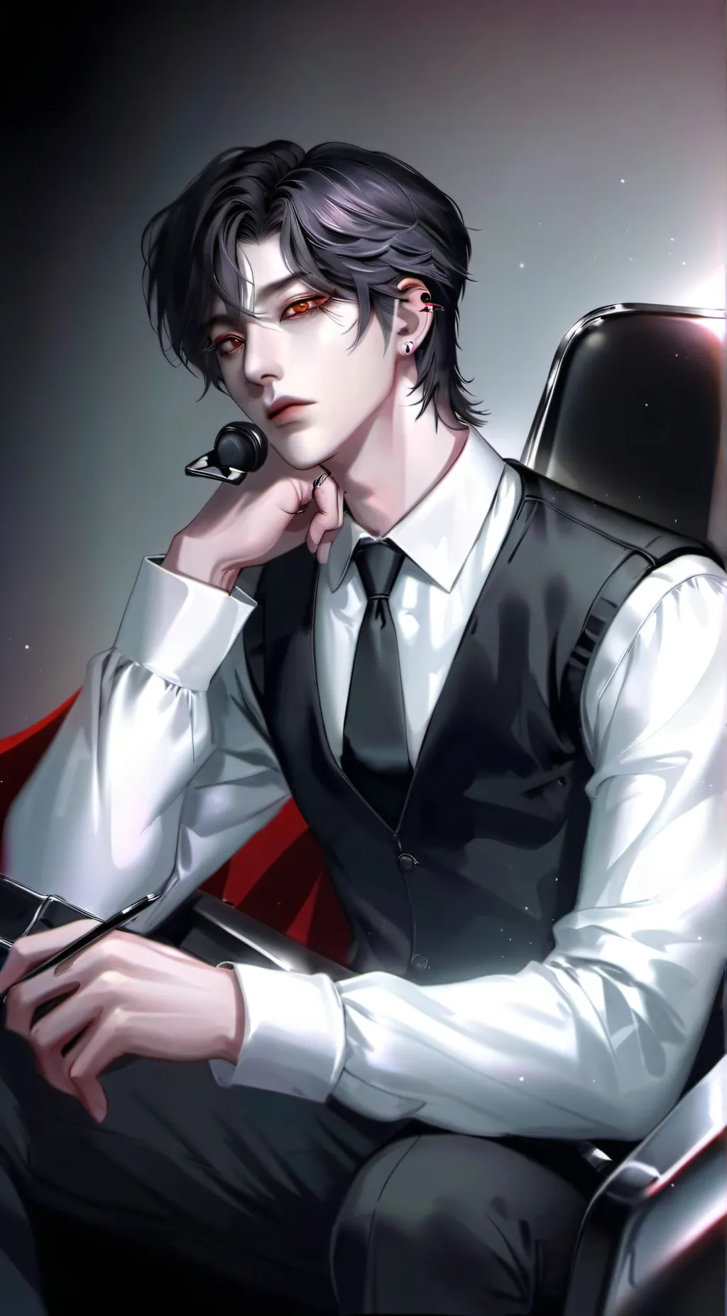 ai character: gentle boyfriend  background