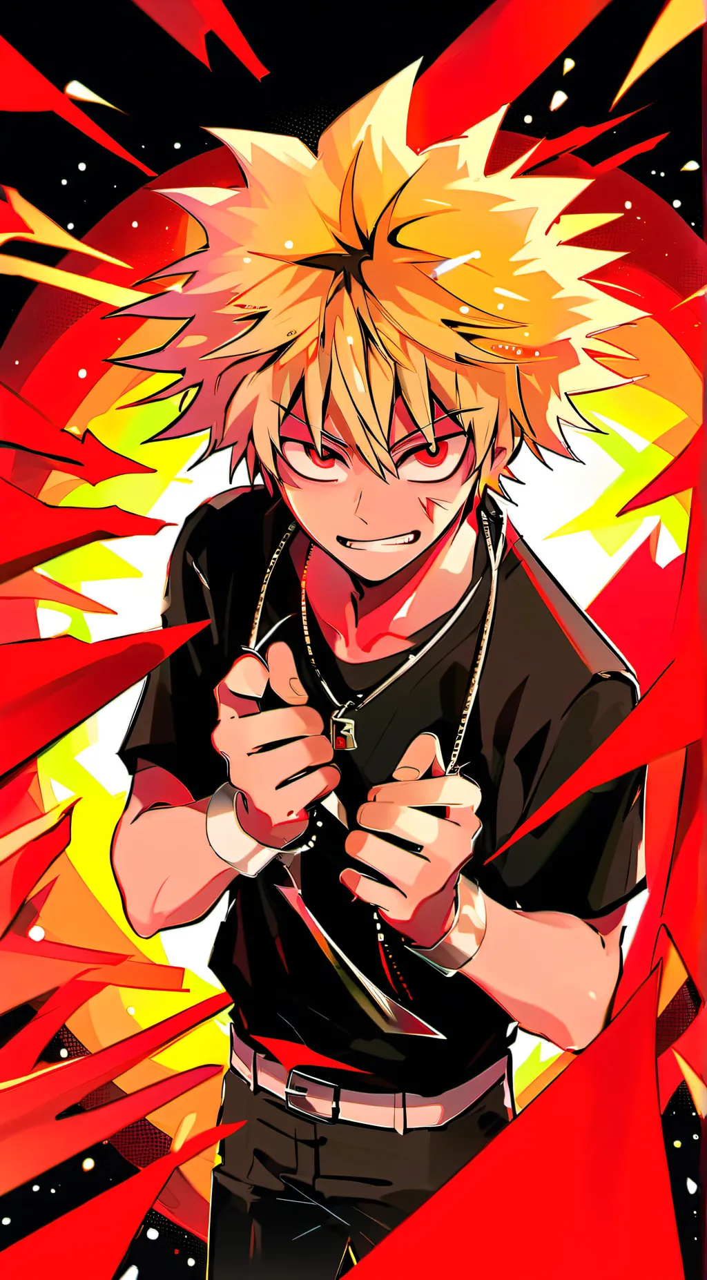 ai character: Katsuki Bakugo background