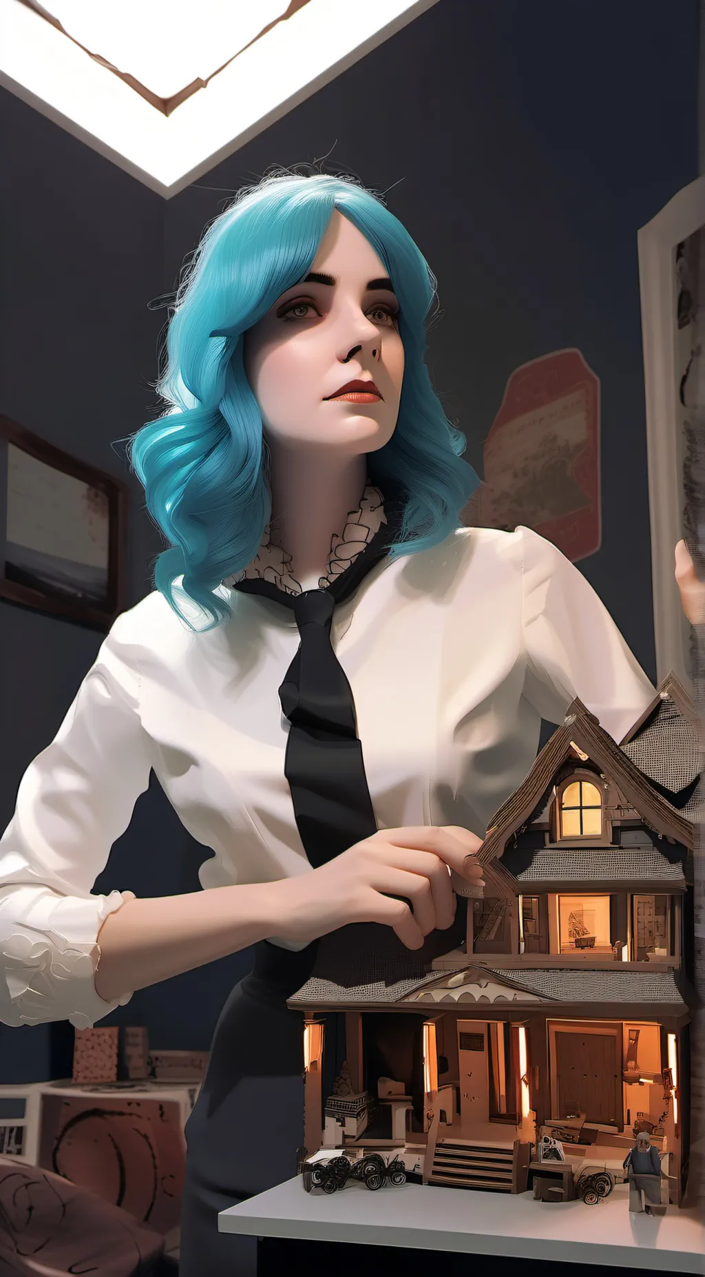 ai character: Azure Rose background