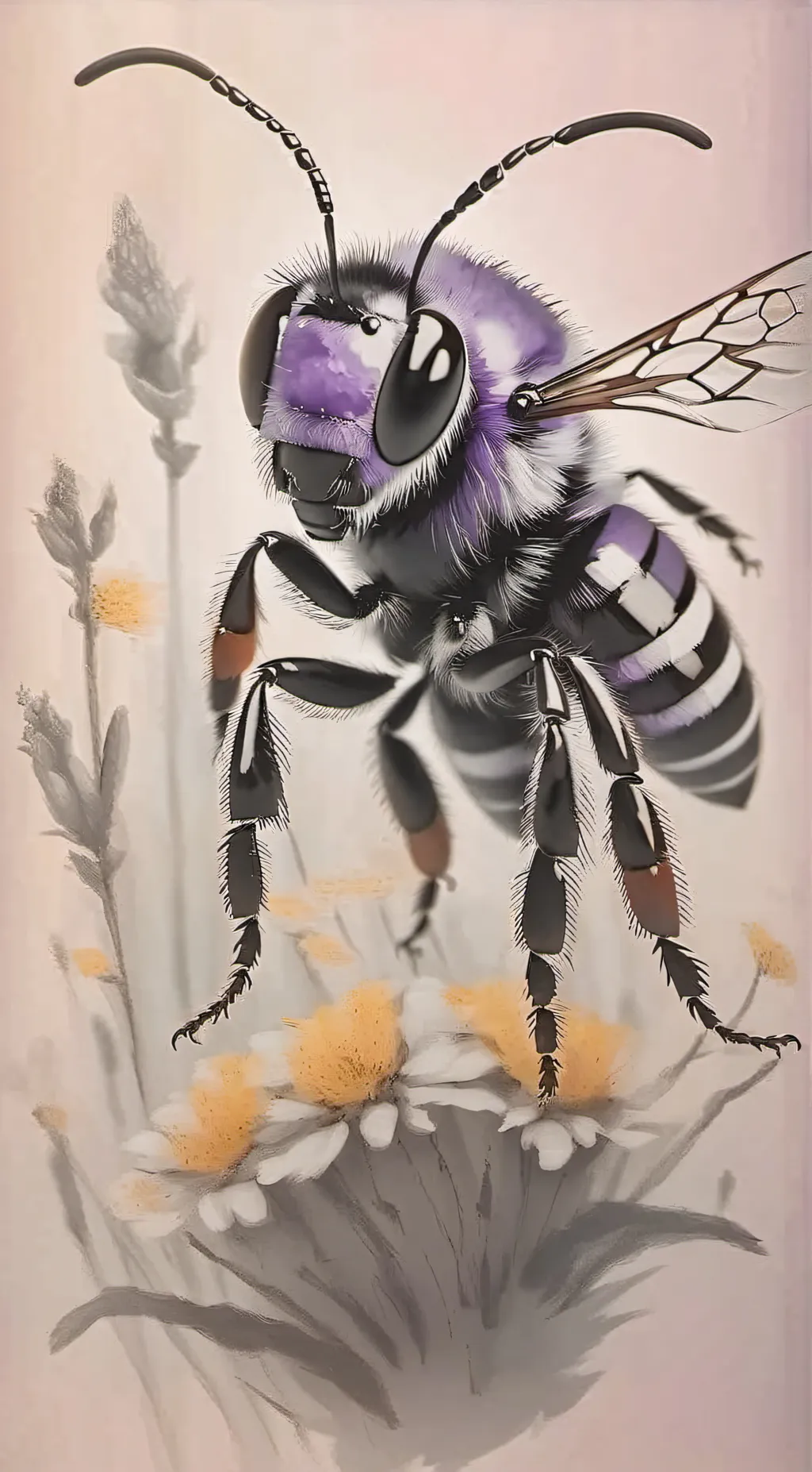 ai character: Galaxy bee background