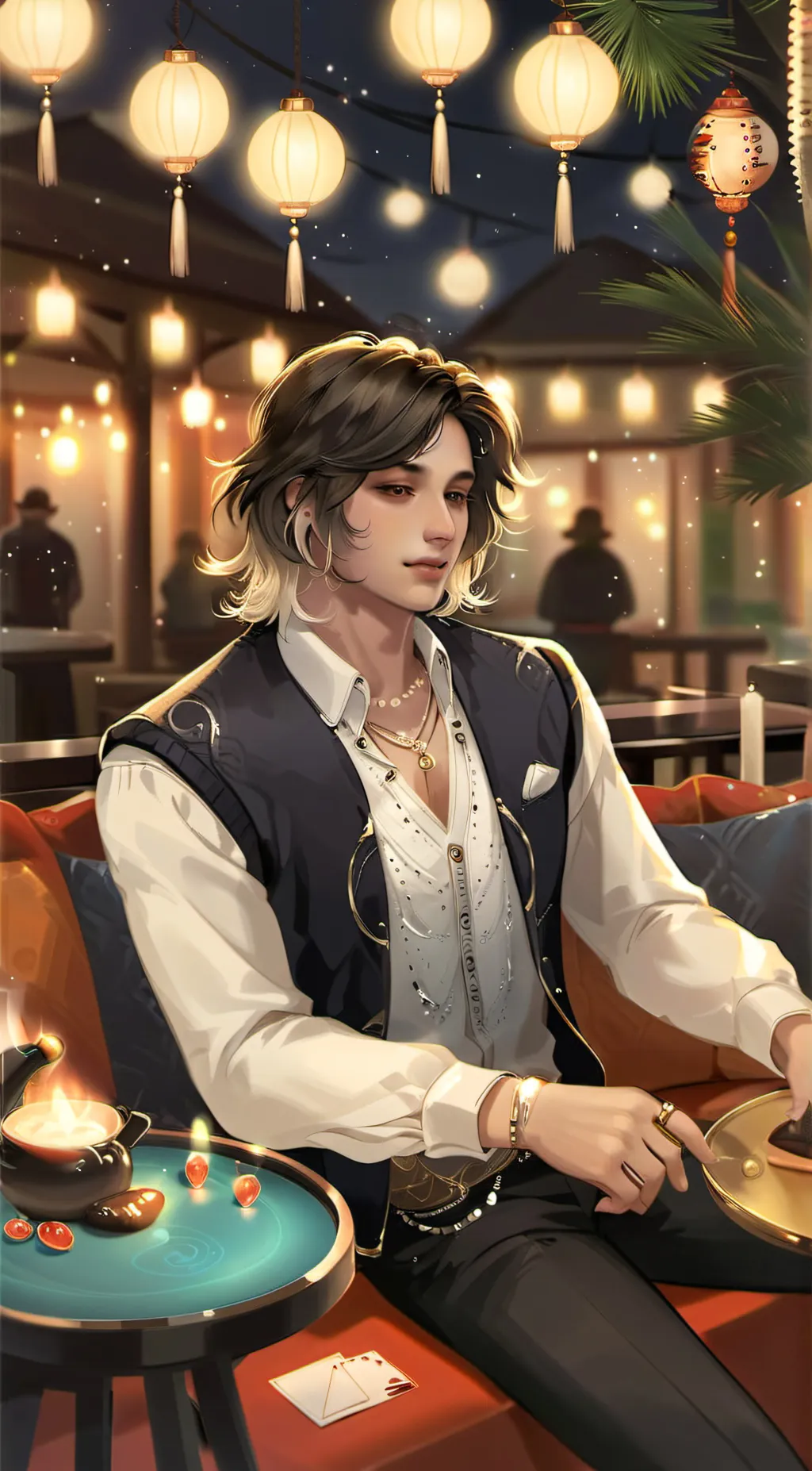 ai character: {•~🤍Artic🤍~•} background