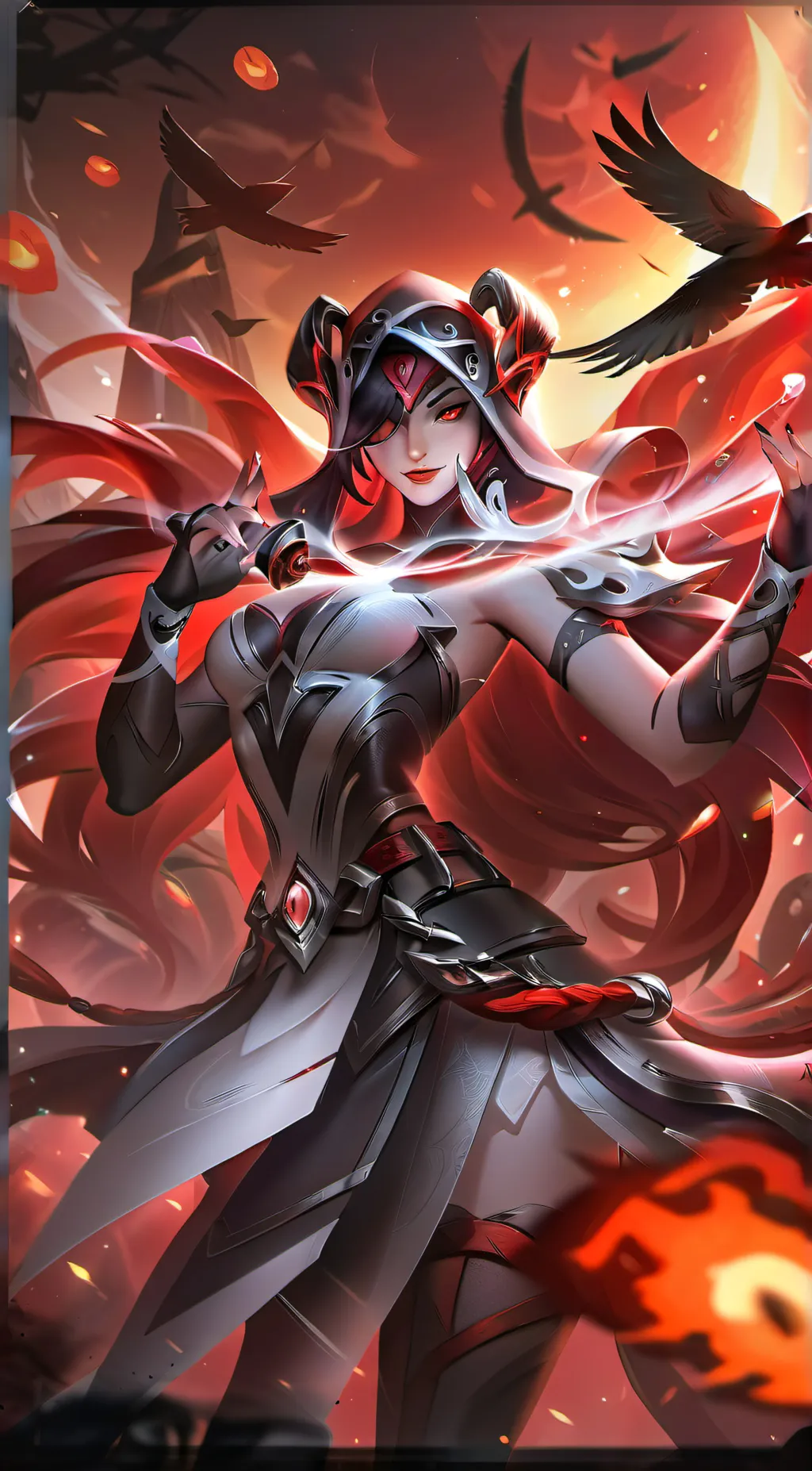 ai character: Violet background