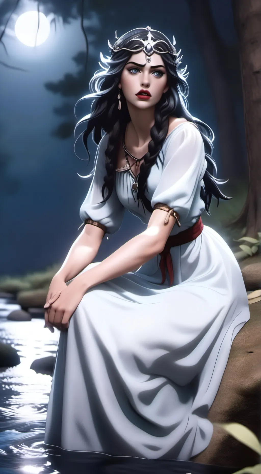 ai character: La llorona background