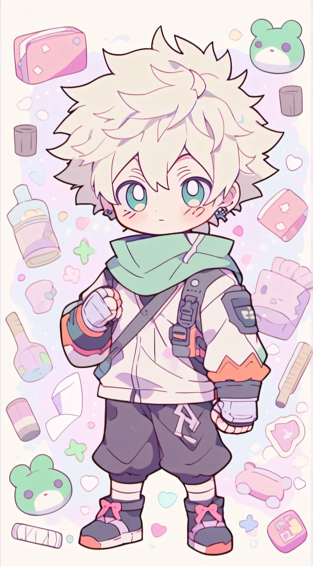 ai character: bakugo  background