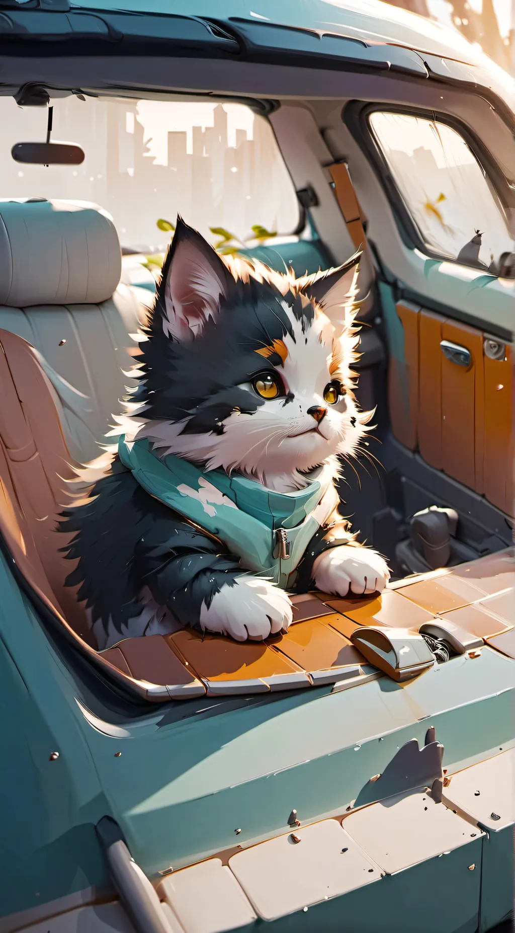 ai character: cloudy background