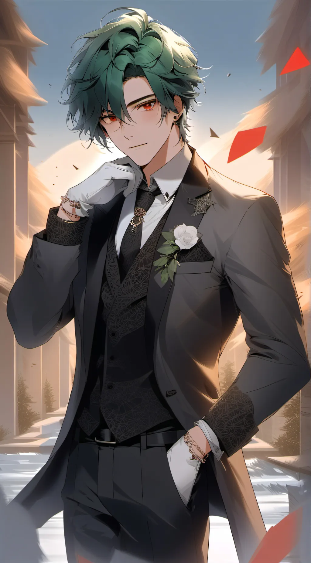 ai character:  v. deku background