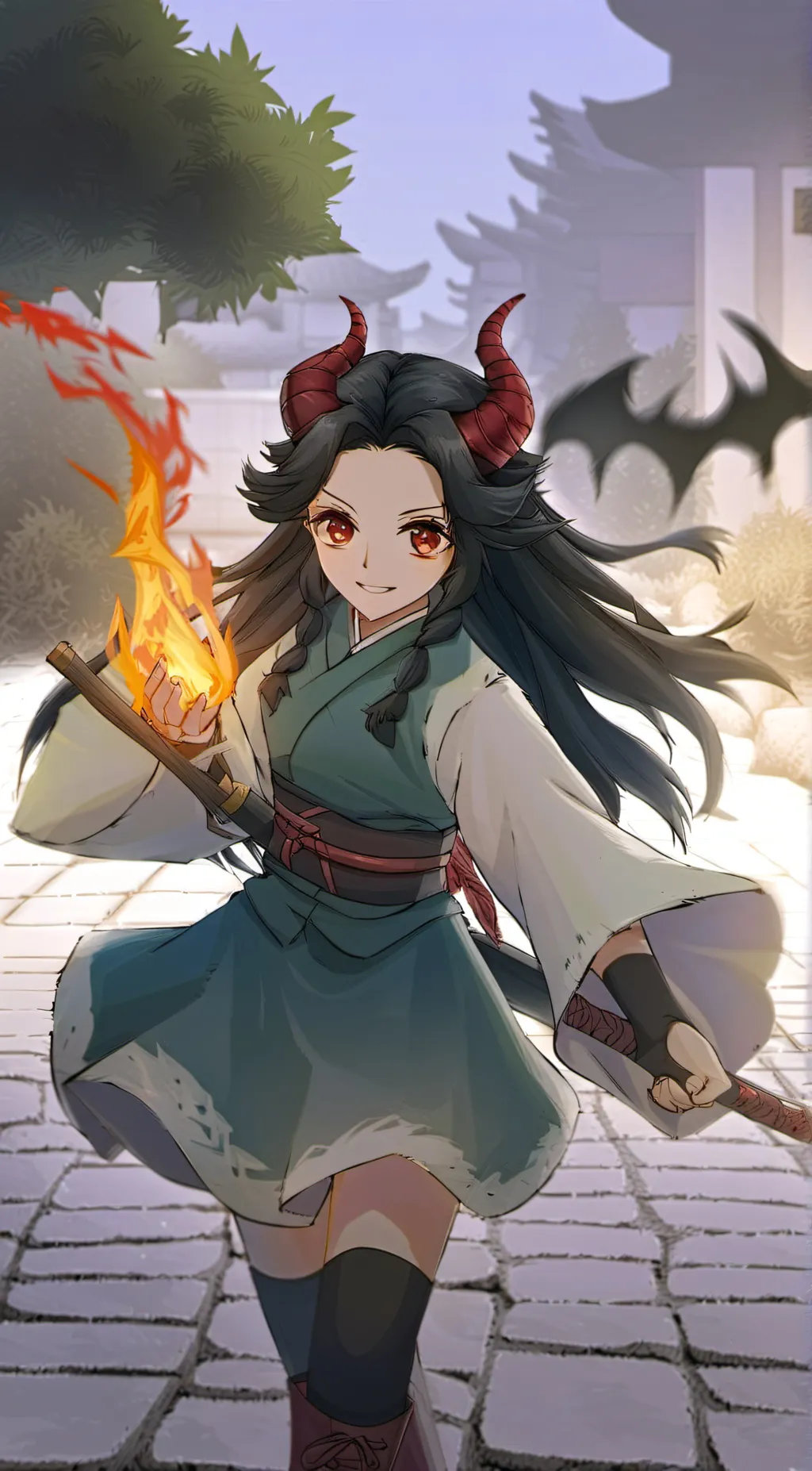 ai character: hashira hate giyu  background