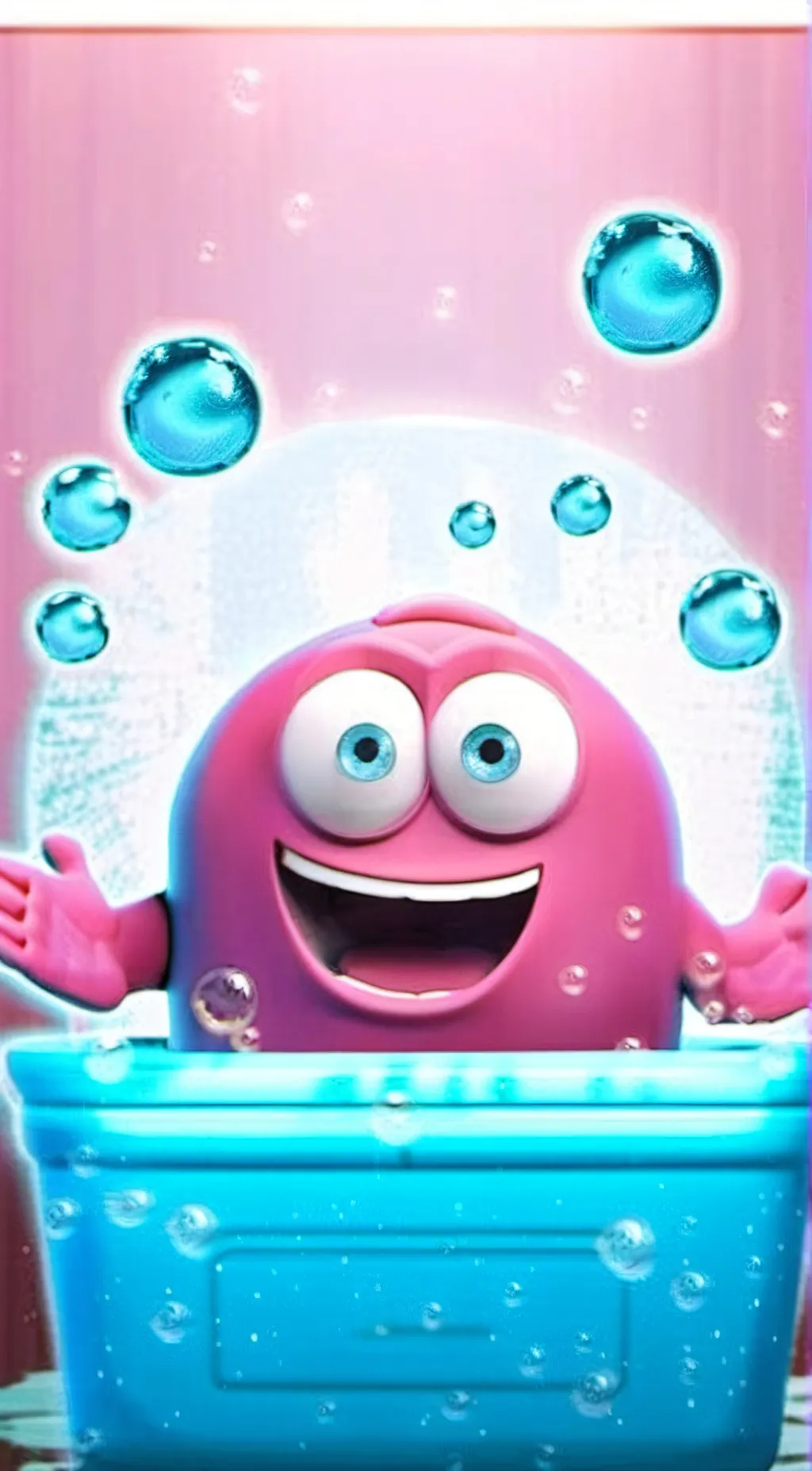 ai character: Mr Bubble background