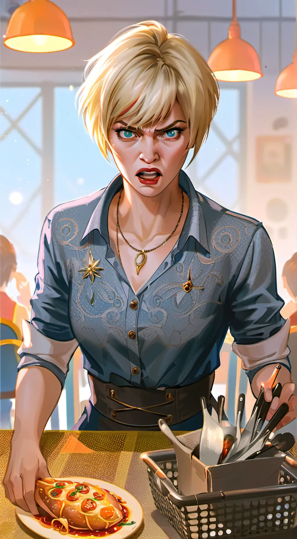 ai character: KAREN!!!!! background