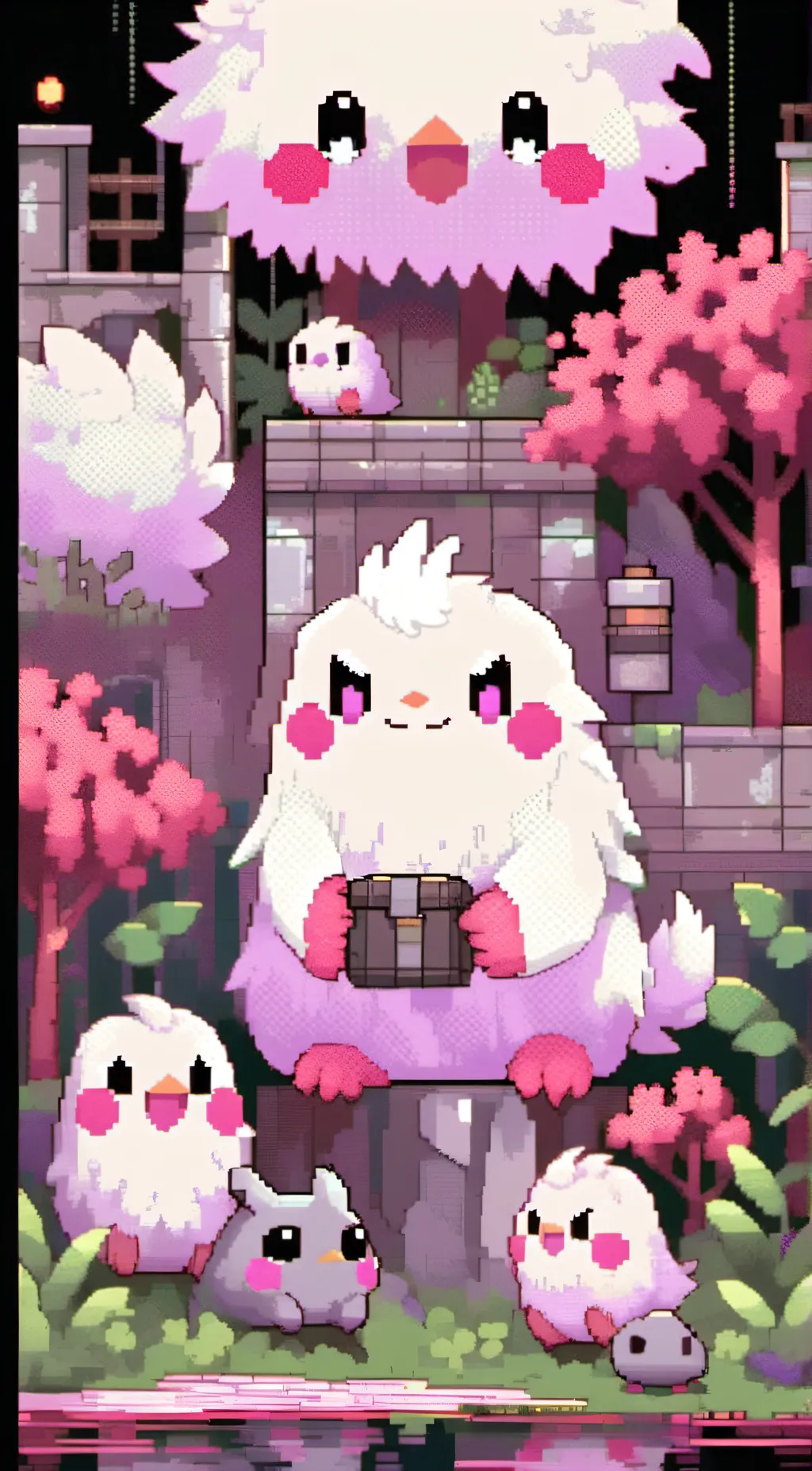 ai character: Smiling CRITTERS? background