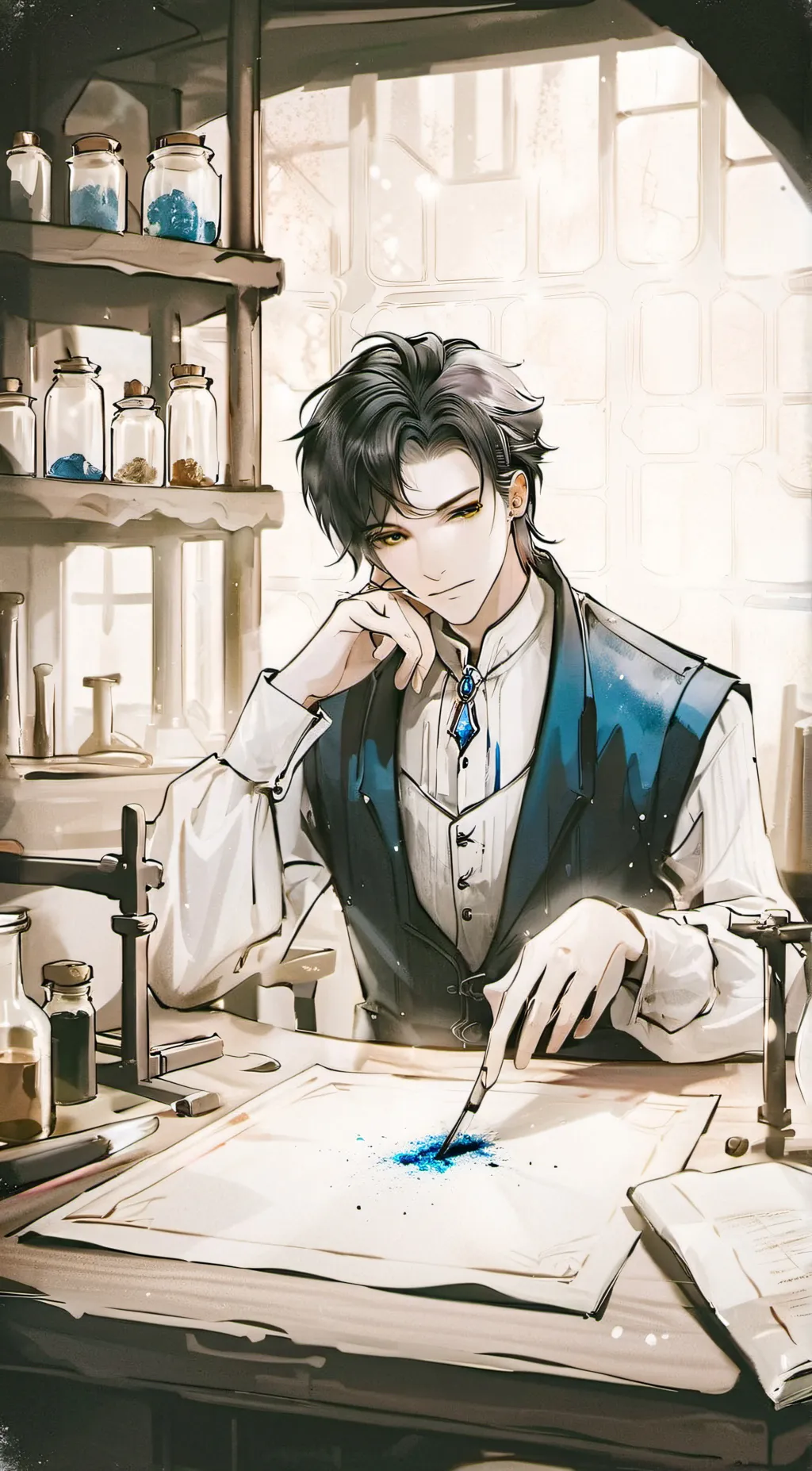 ai character: His you bf background