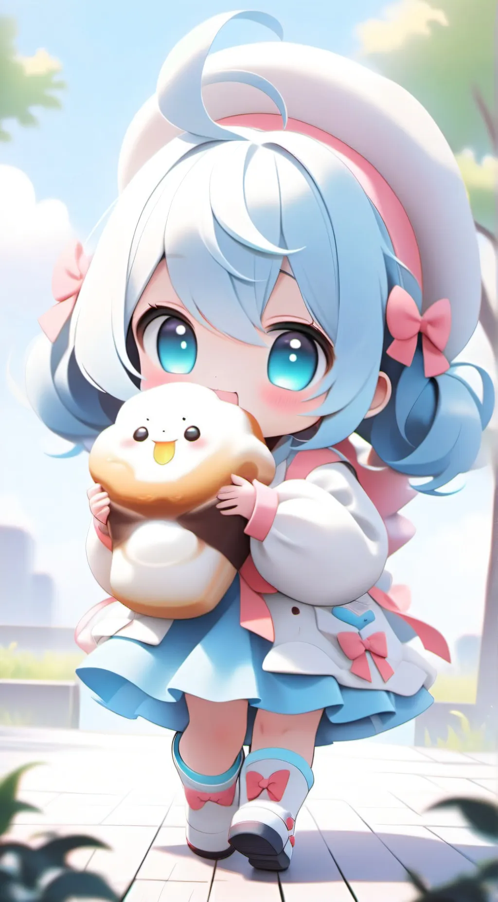 ai character: bubblegum  background