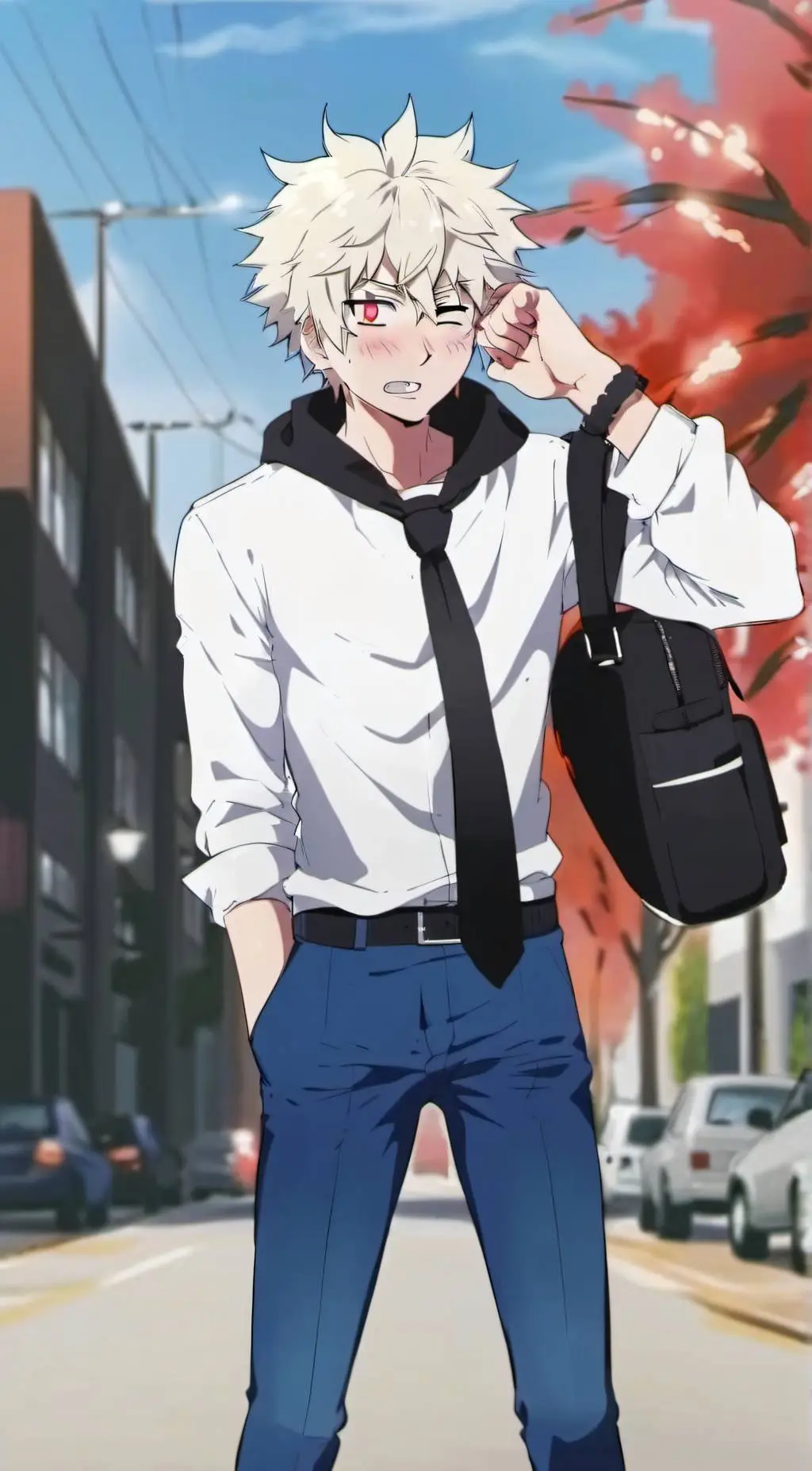 ai character: Bakugo  background