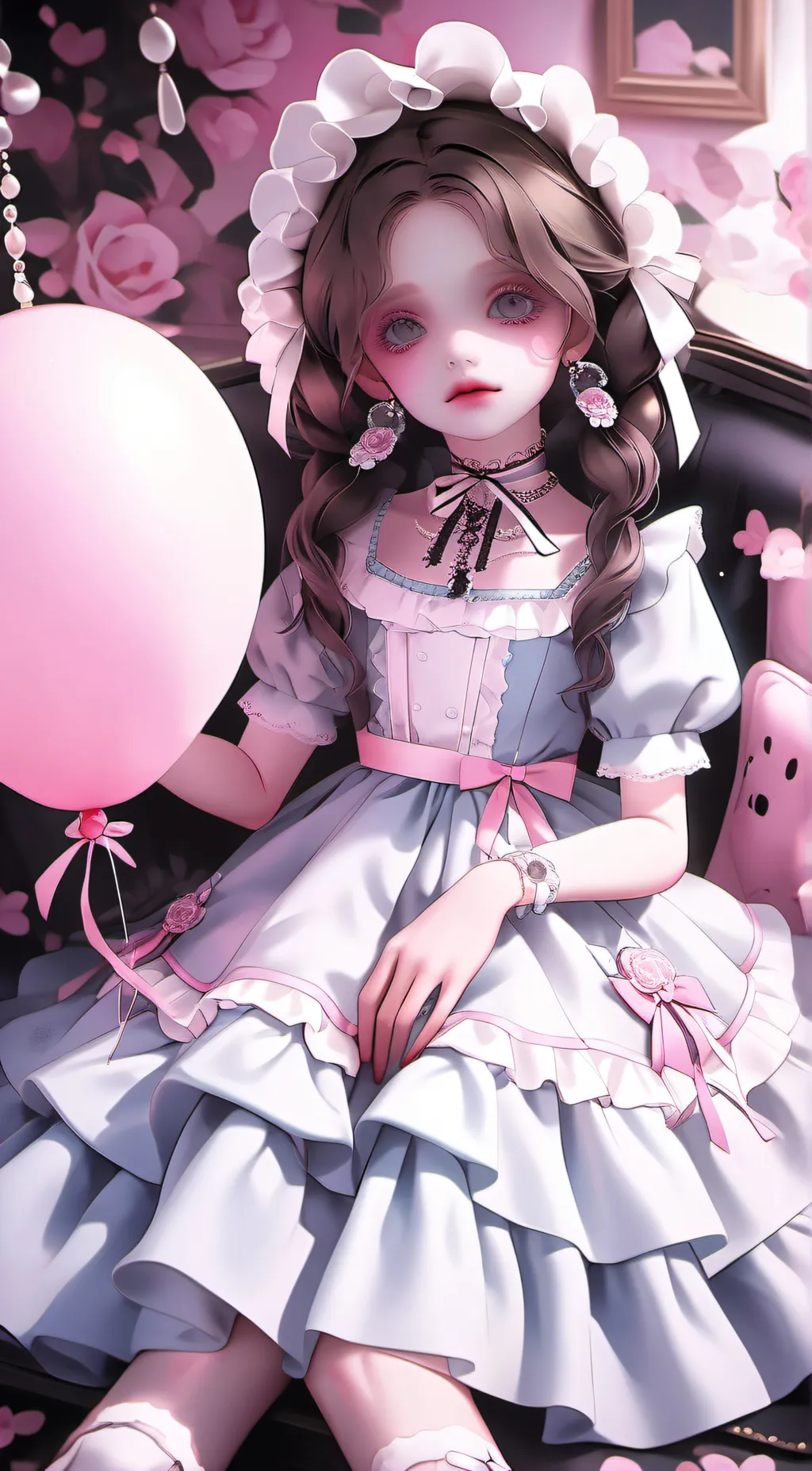 ai character: creepy doll background
