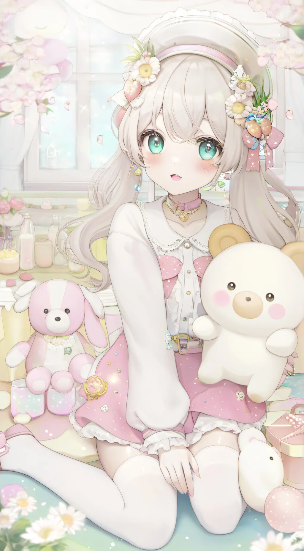 ai character: Lavender background