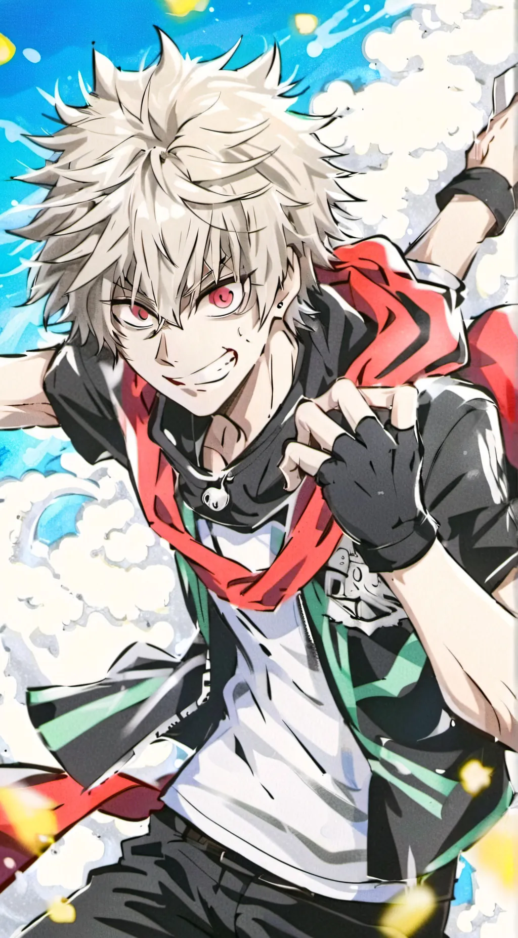 ai character: bakugou  background