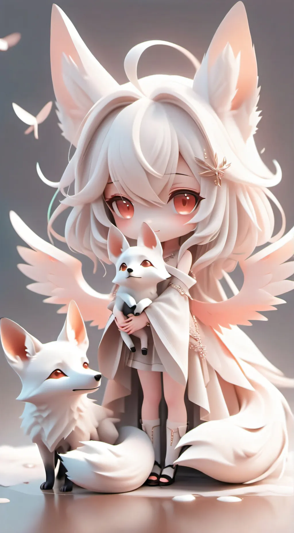 ai character: snowy  background