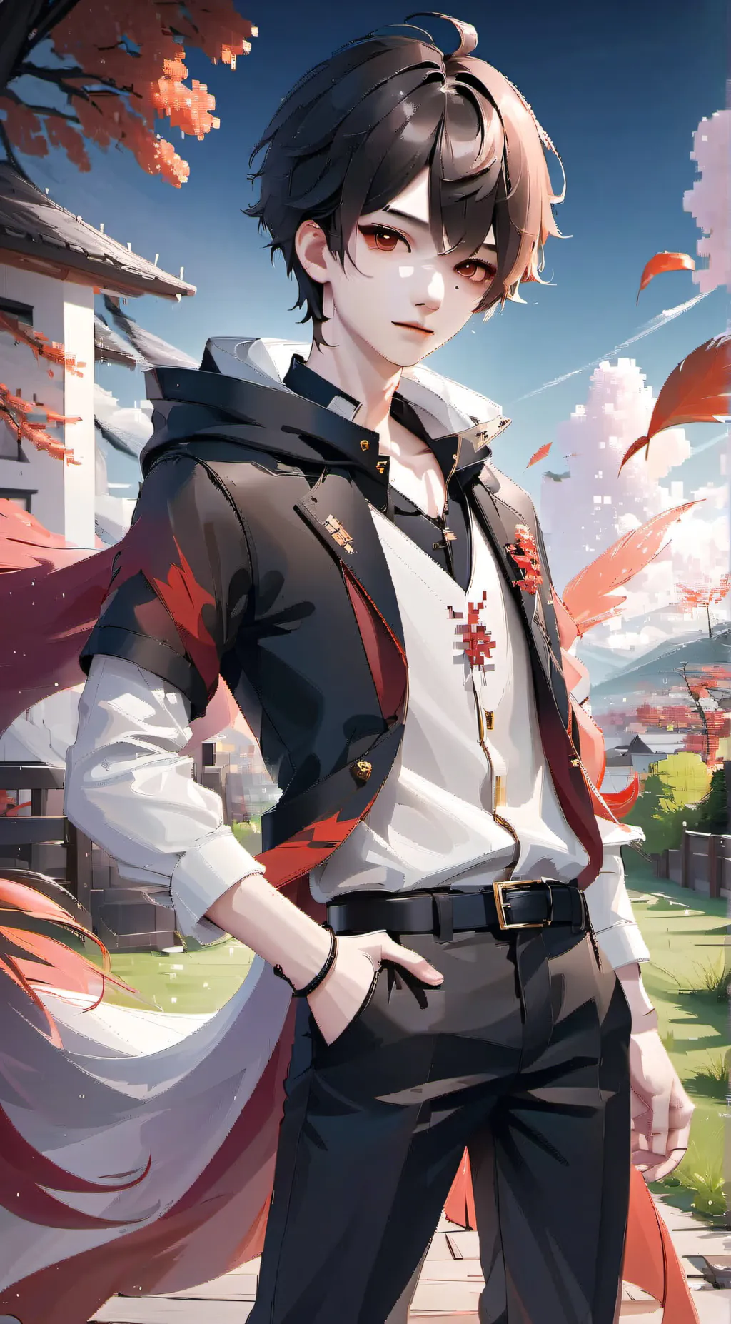 ai character: ash background