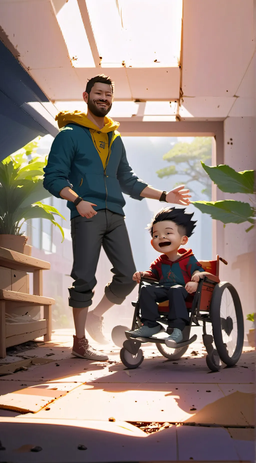 ai character: orphan background