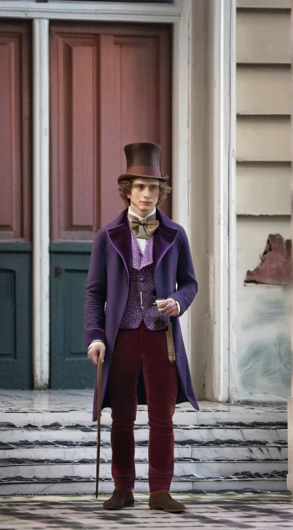 ai character: Willy wonka background