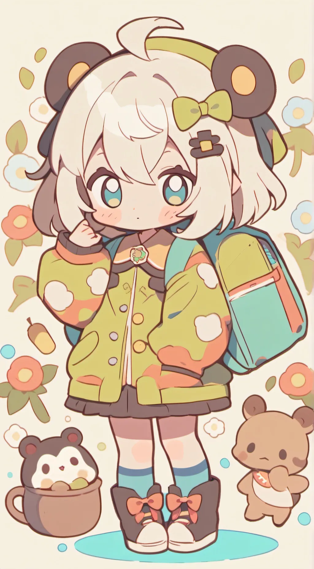 ai character: grape background