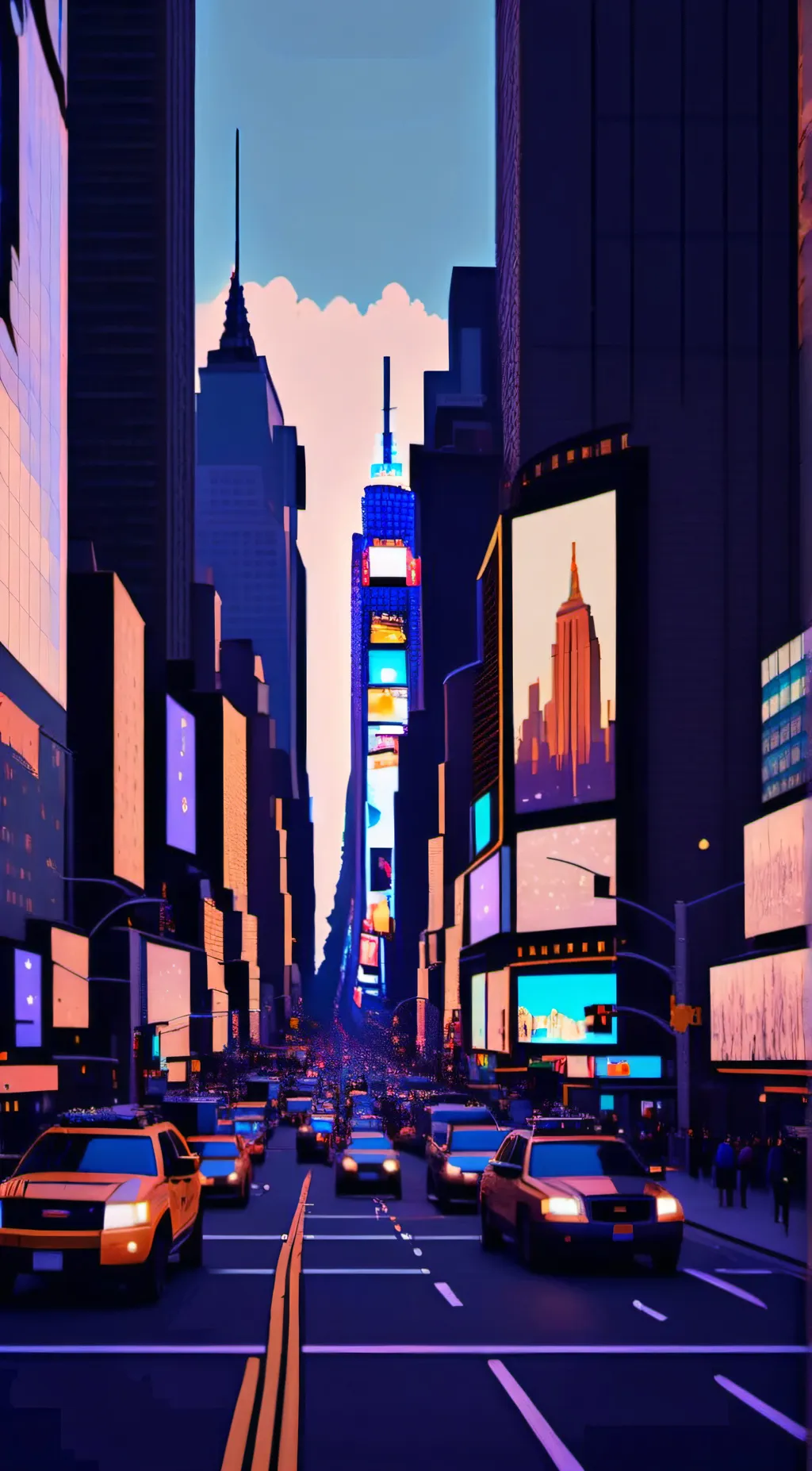 ai character: future new york  background