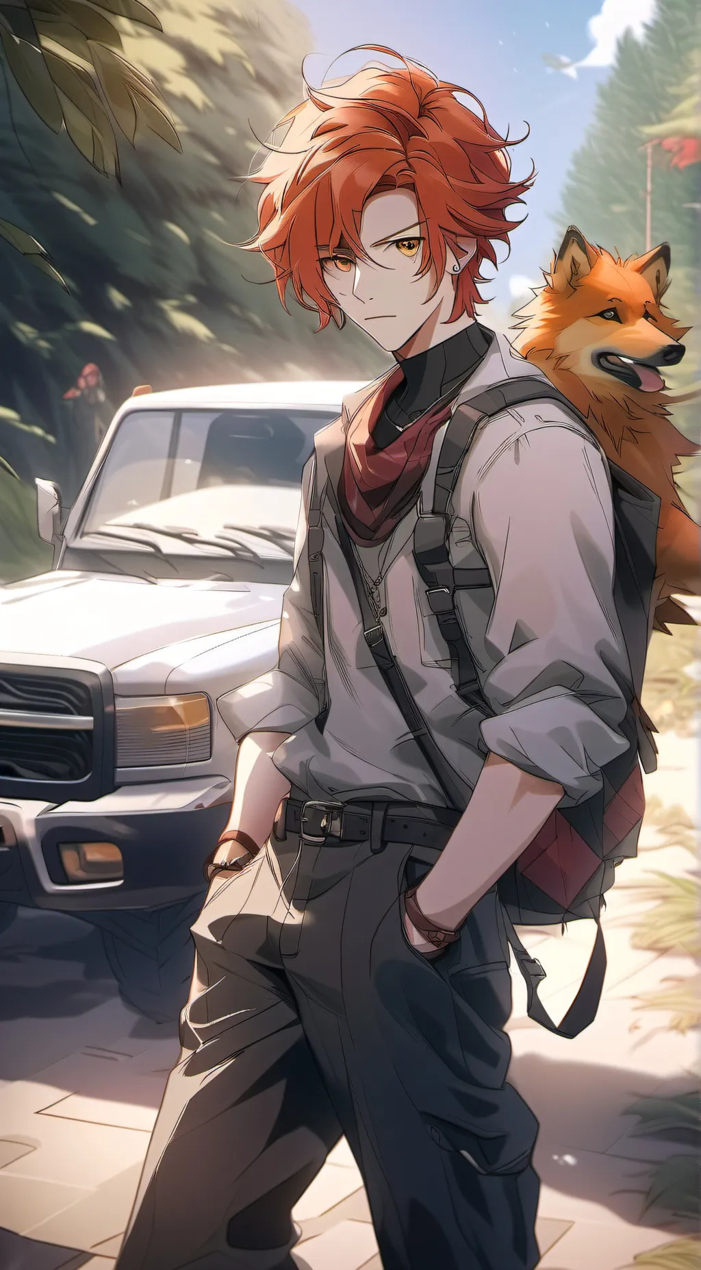 ai character: ginger billy  background