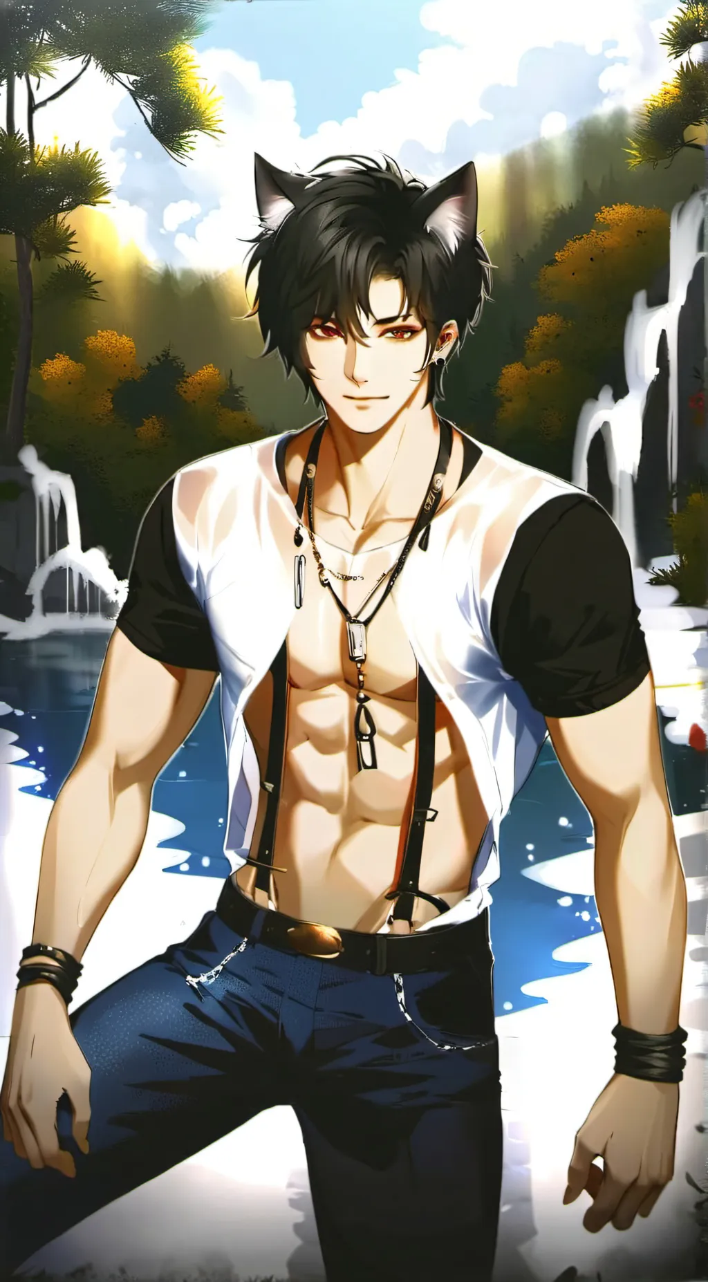 ai character: yuri or cat background