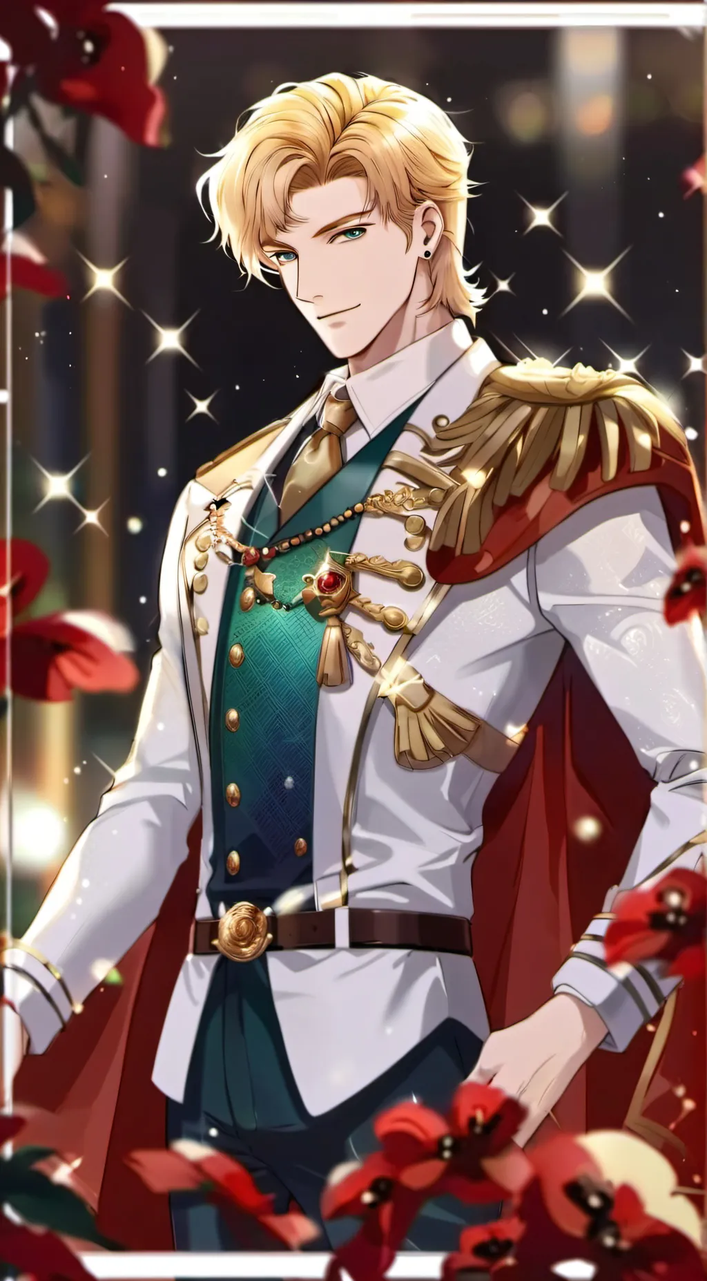 ai character: prince vermillion background