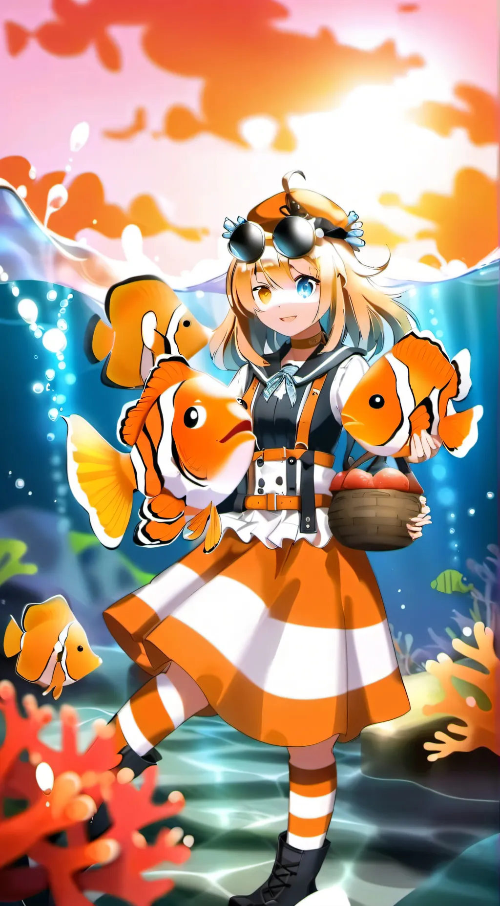 ai character: coral  background