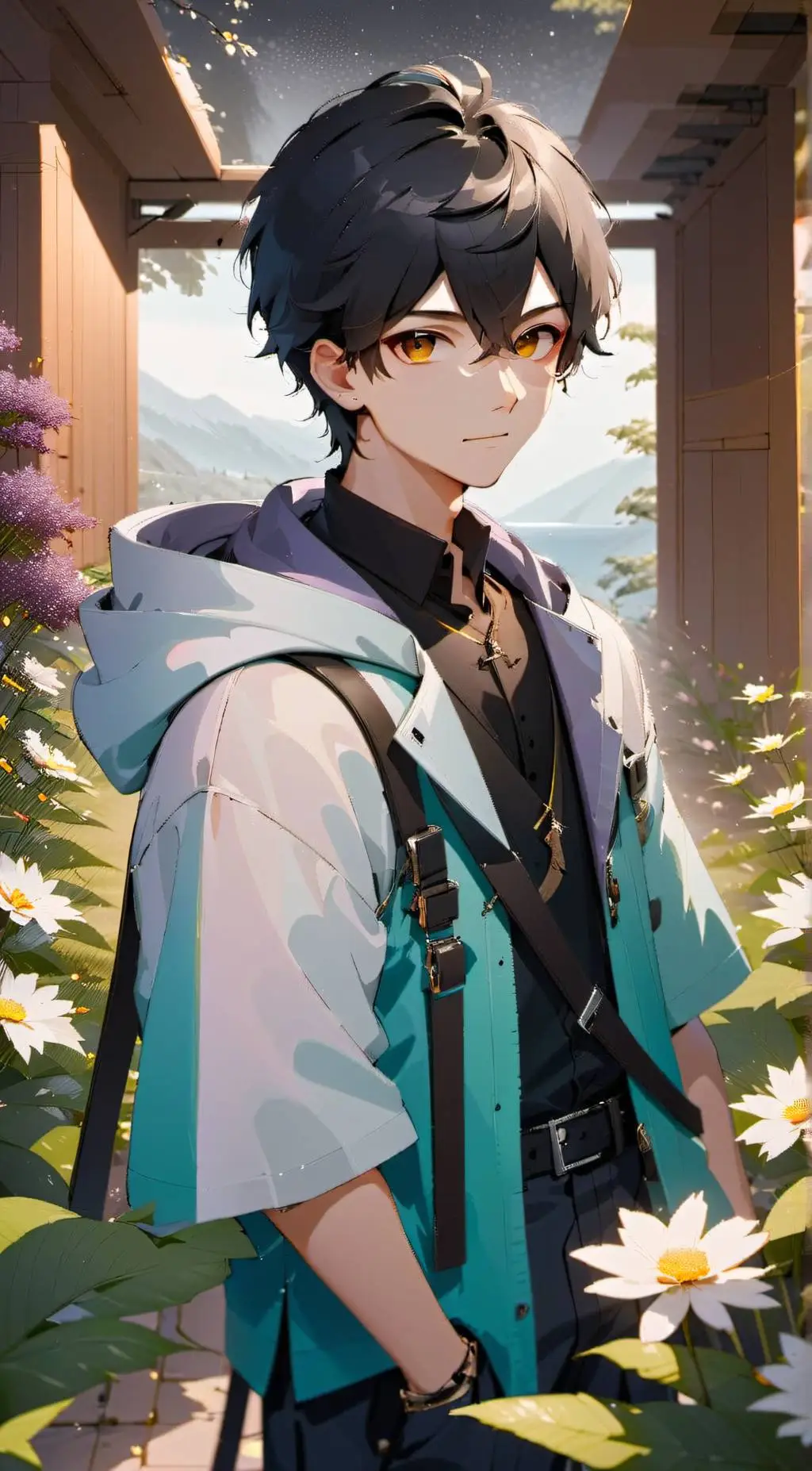 ai character: ◕Liam◔ background