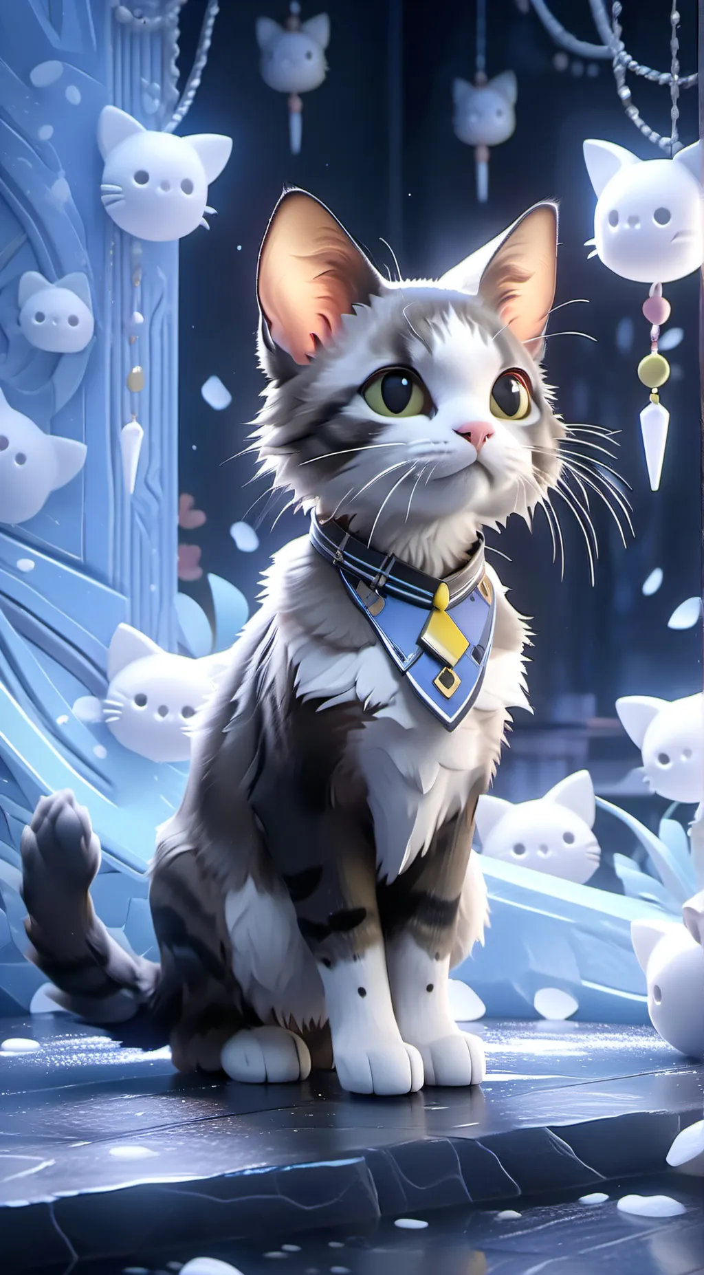 ai character: Snowy background