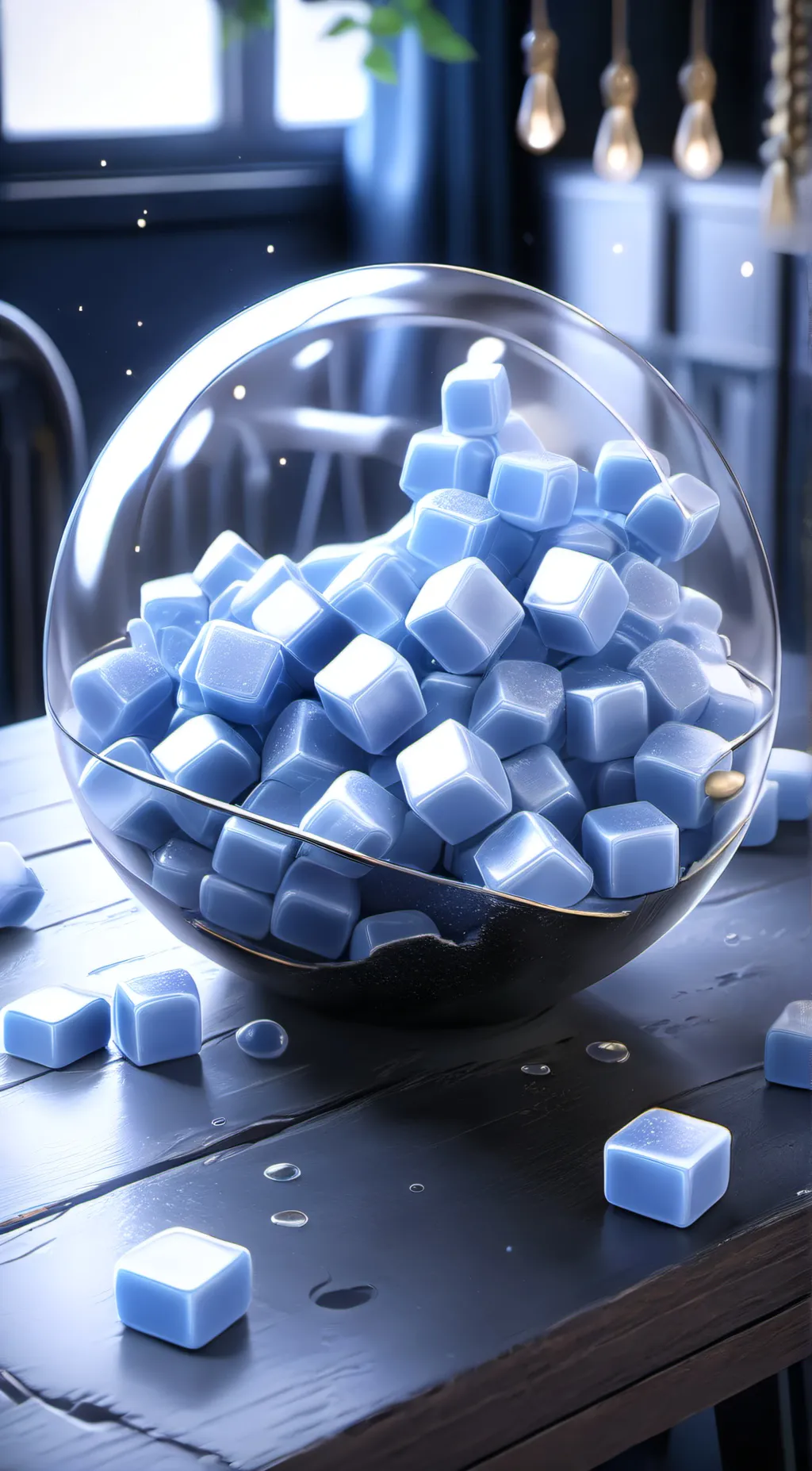 ai character: blueberry gum background